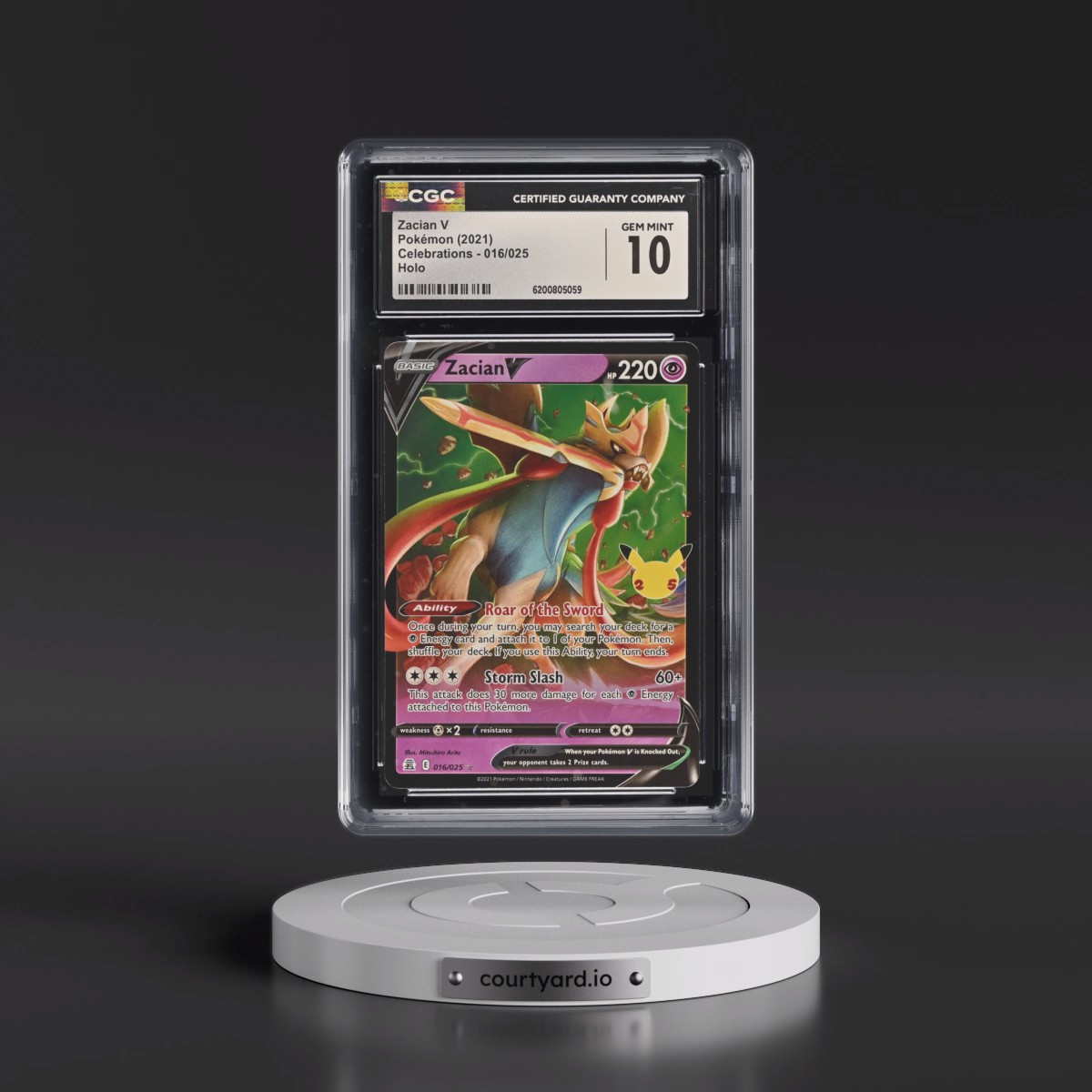2021 Celebrations #016/025 Zacian V - Holo (CGC 10 GEM MINT)