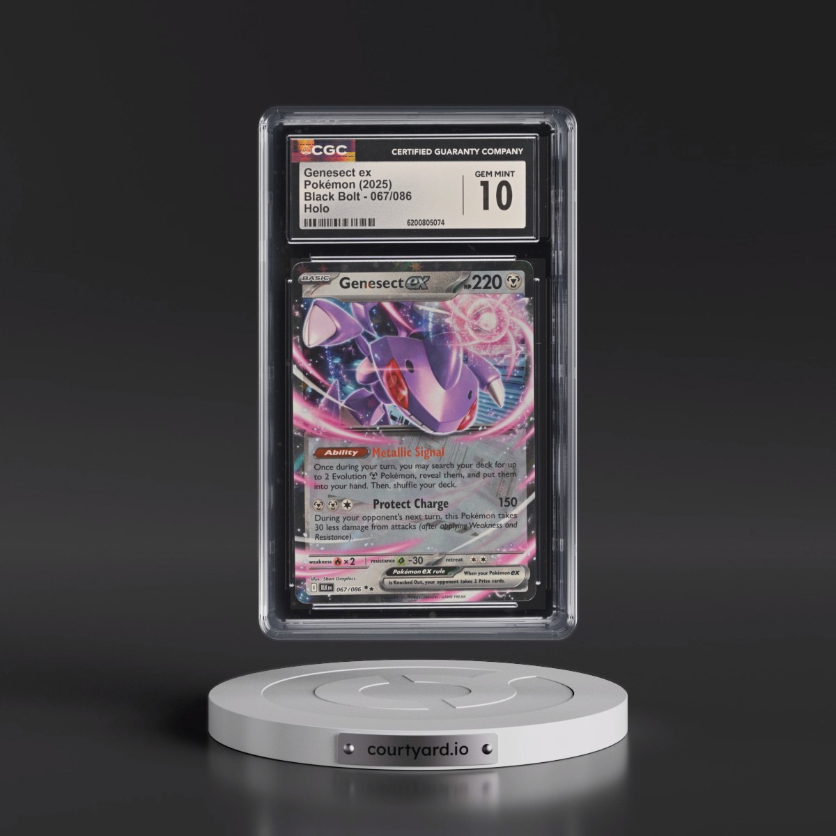 2025 Black Bolt - BLK EN #067/086 Genesect ex - Holo (CGC 10 GEM MINT)