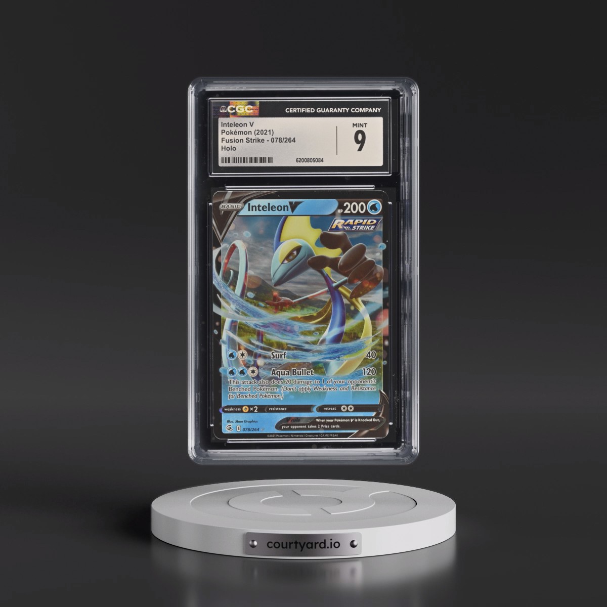 2019 Fusion Strike #078/264 Inteleon V - Holo (CGC 9 MINT)