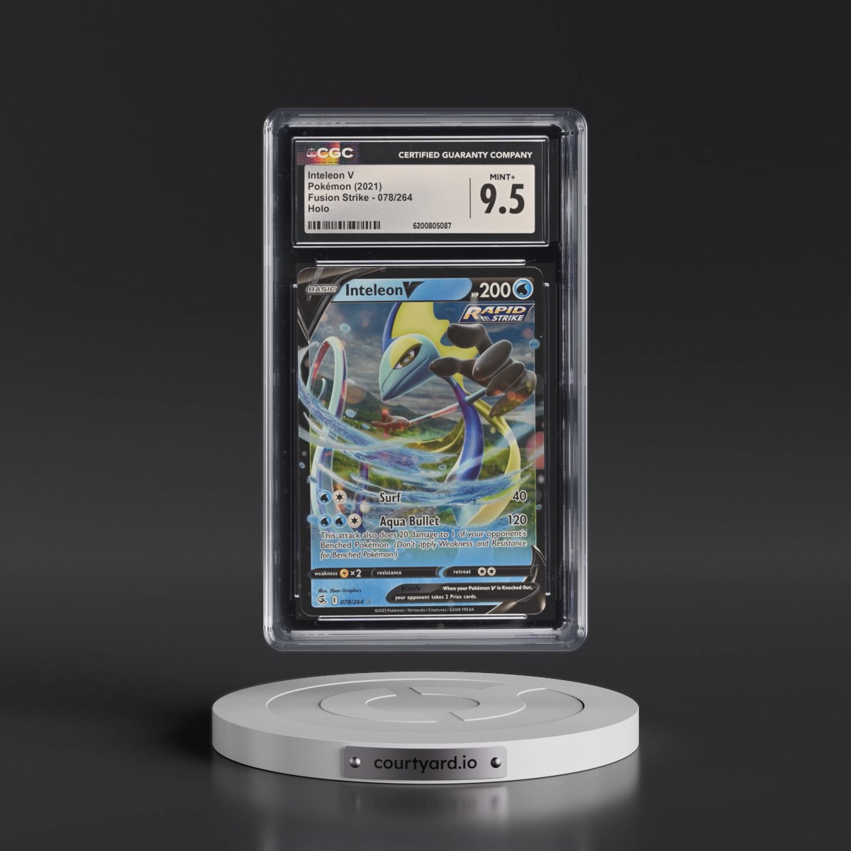 2019 Fusion Strike #078/264 Inteleon V - Holo (CGC 9.5 MINT+)