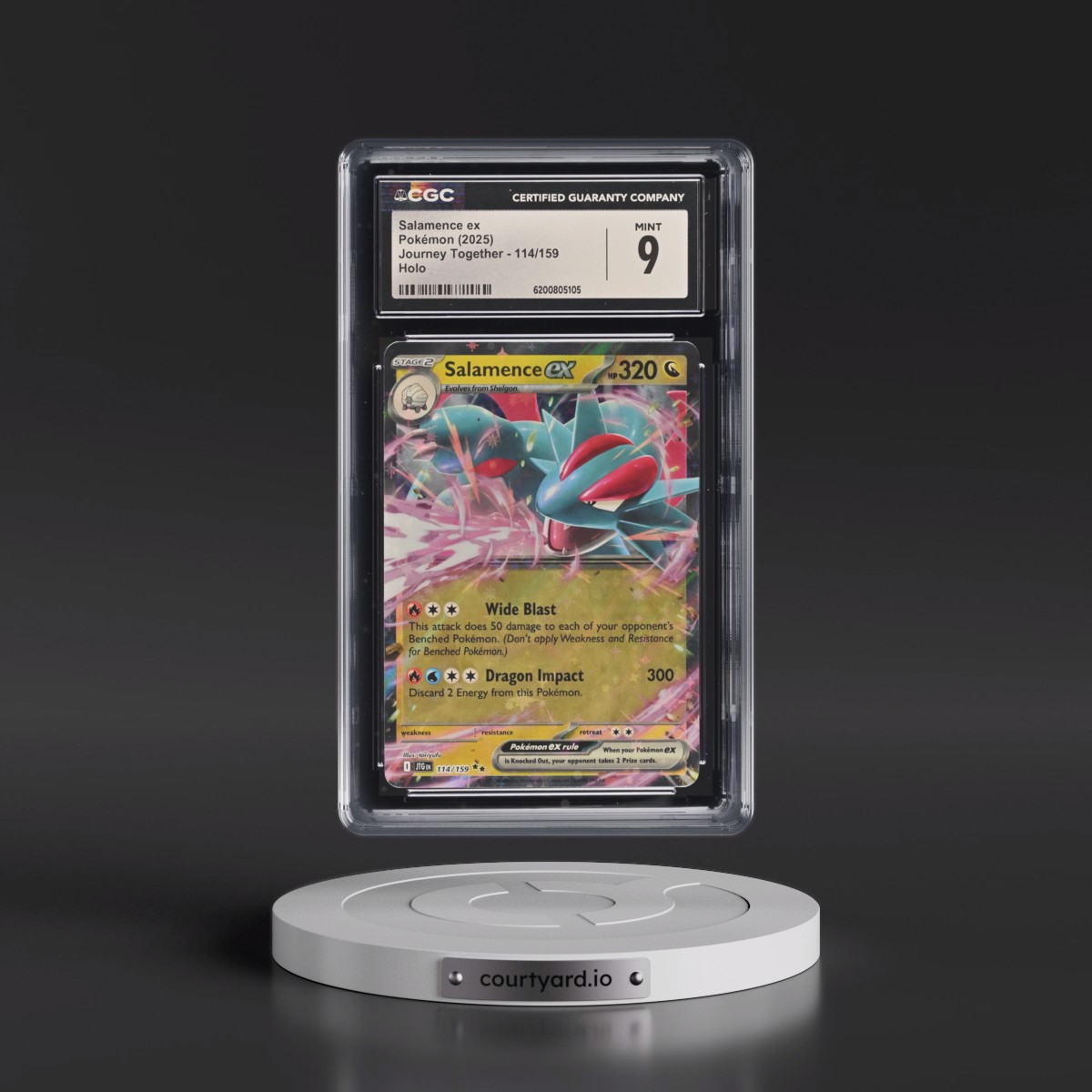 2024 Journey Together - JTG EN #114/159 Salamence ex - Holo (CGC 9 MINT)