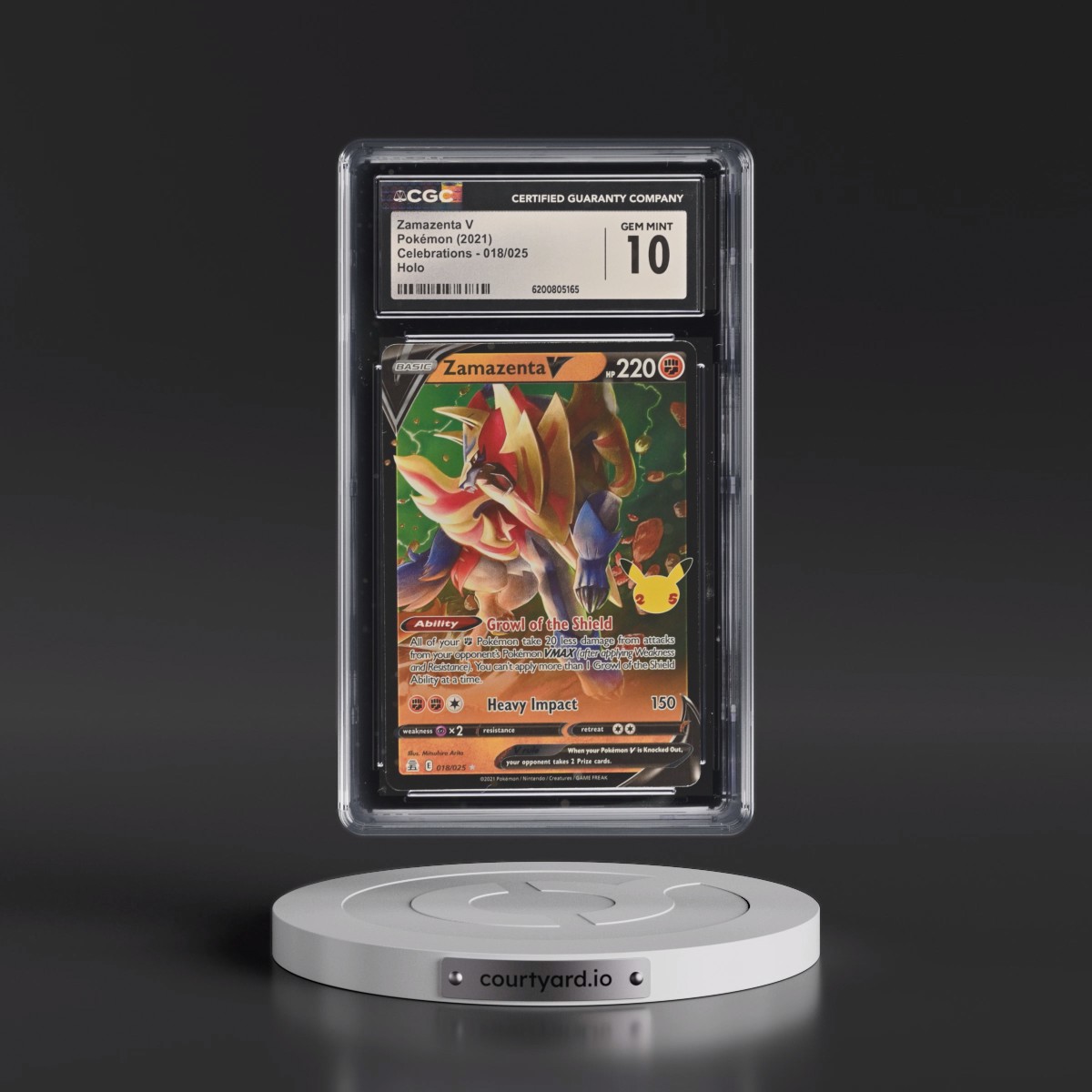 2021 Celebrations #018/025 Zamazenta V - Holo (CGC 10 GEM MINT)
