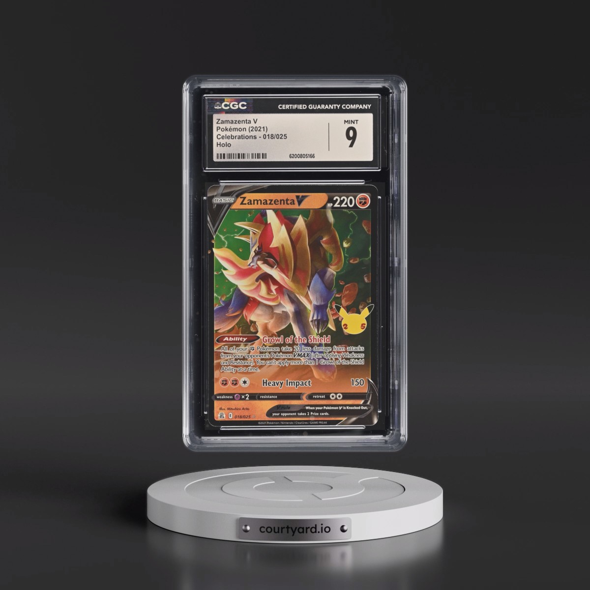 2021 Celebrations #018/025 Zamazenta V - Holo (CGC 9 MINT)
