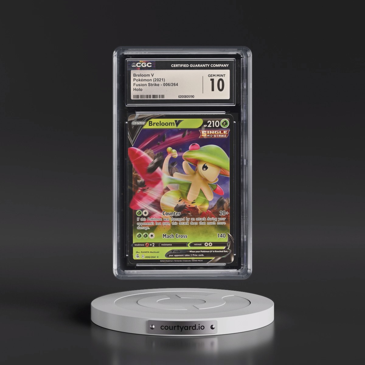 2019 Fusion Strike #006/264 Breloom V - Holo (CGC 10 GEM MINT)