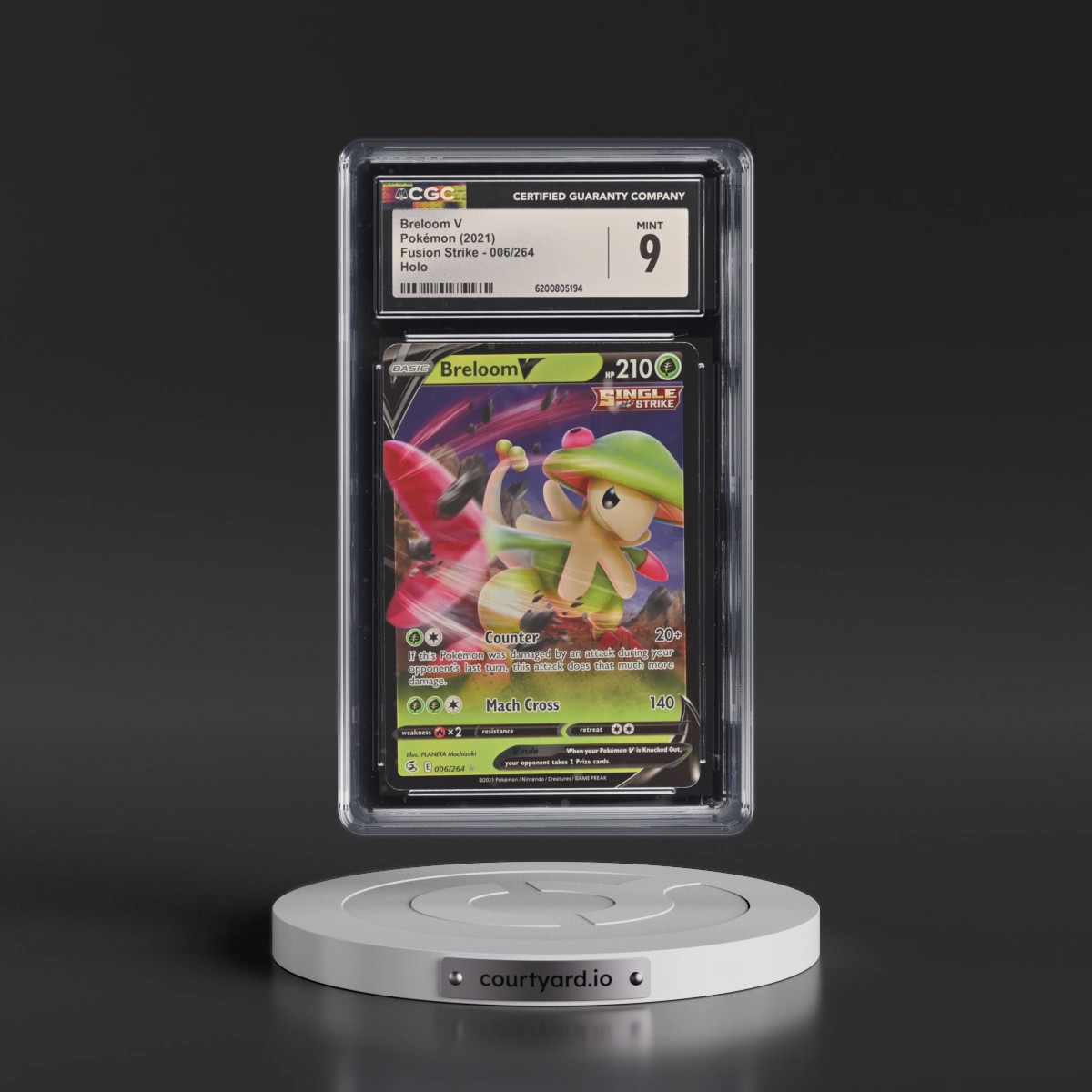 2019 Fusion Strike #006/264 Breloom V - Holo (CGC 9 MINT)