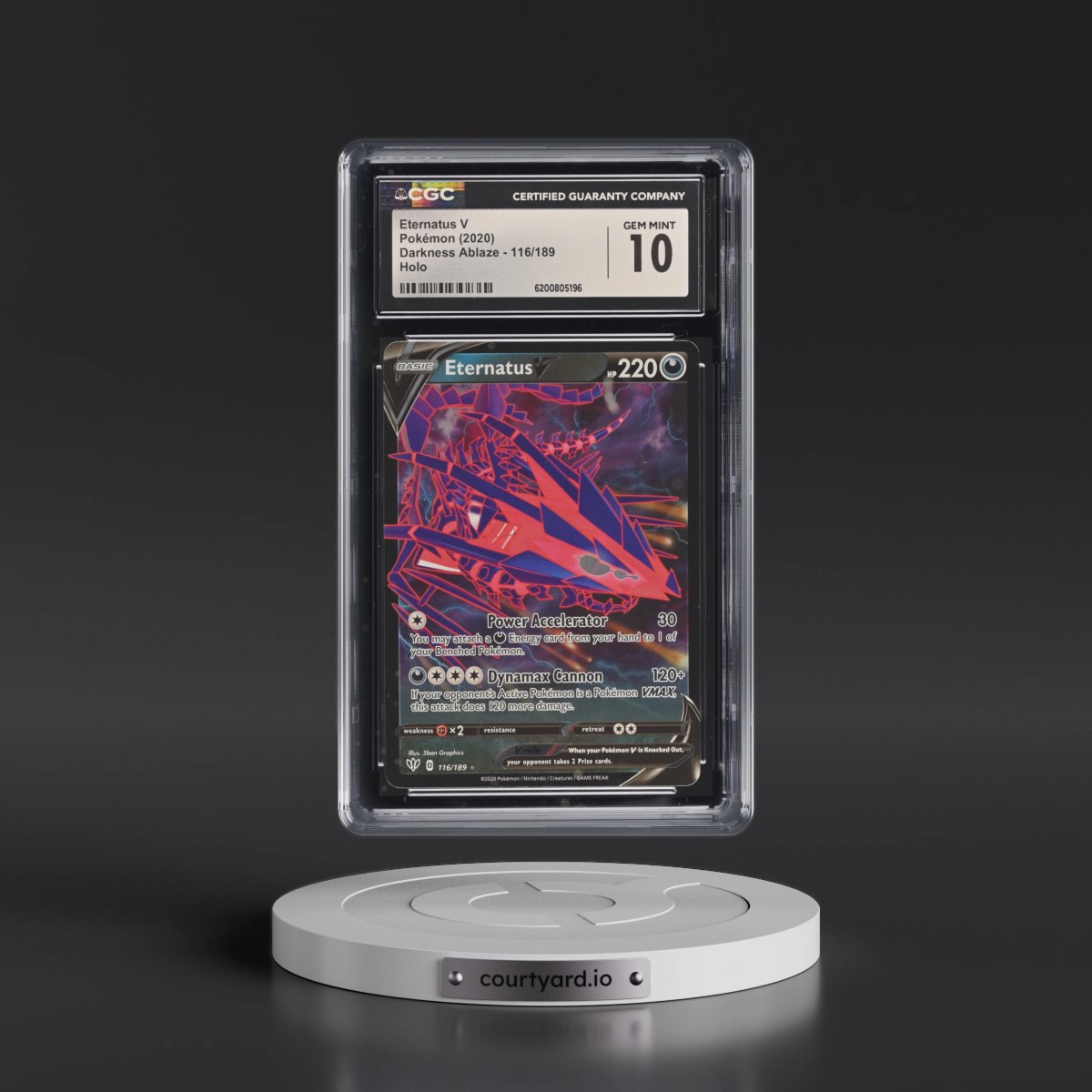 2020 Darkness Ablaze #116/189 Eternatus V - Holo (CGC 10 GEM MINT)
