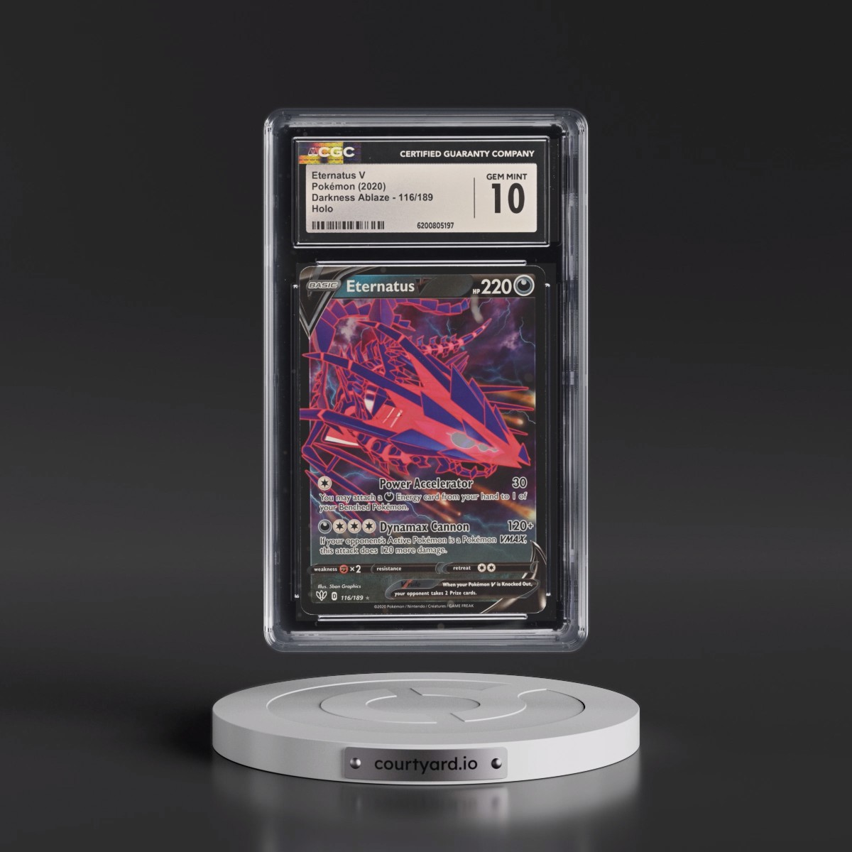 2020 Darkness Ablaze #116/189 Eternatus V - Holo (CGC 10 GEM MINT)
