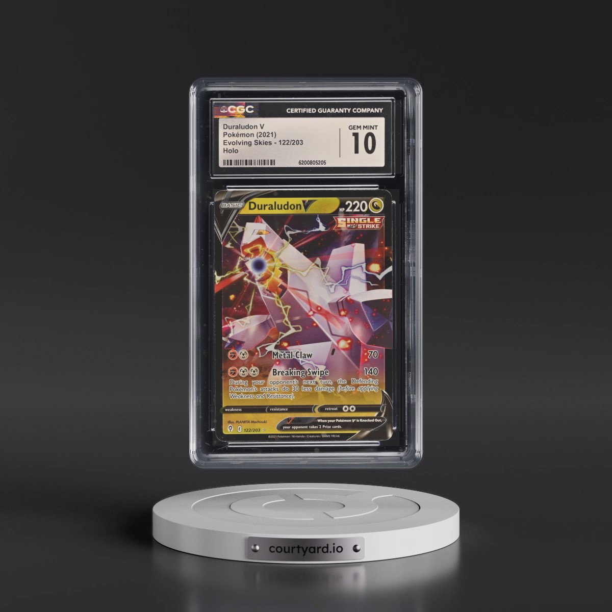 2021 Evolving Skies #122/203 Duraludon V - Holo (CGC 10 GEM MINT)