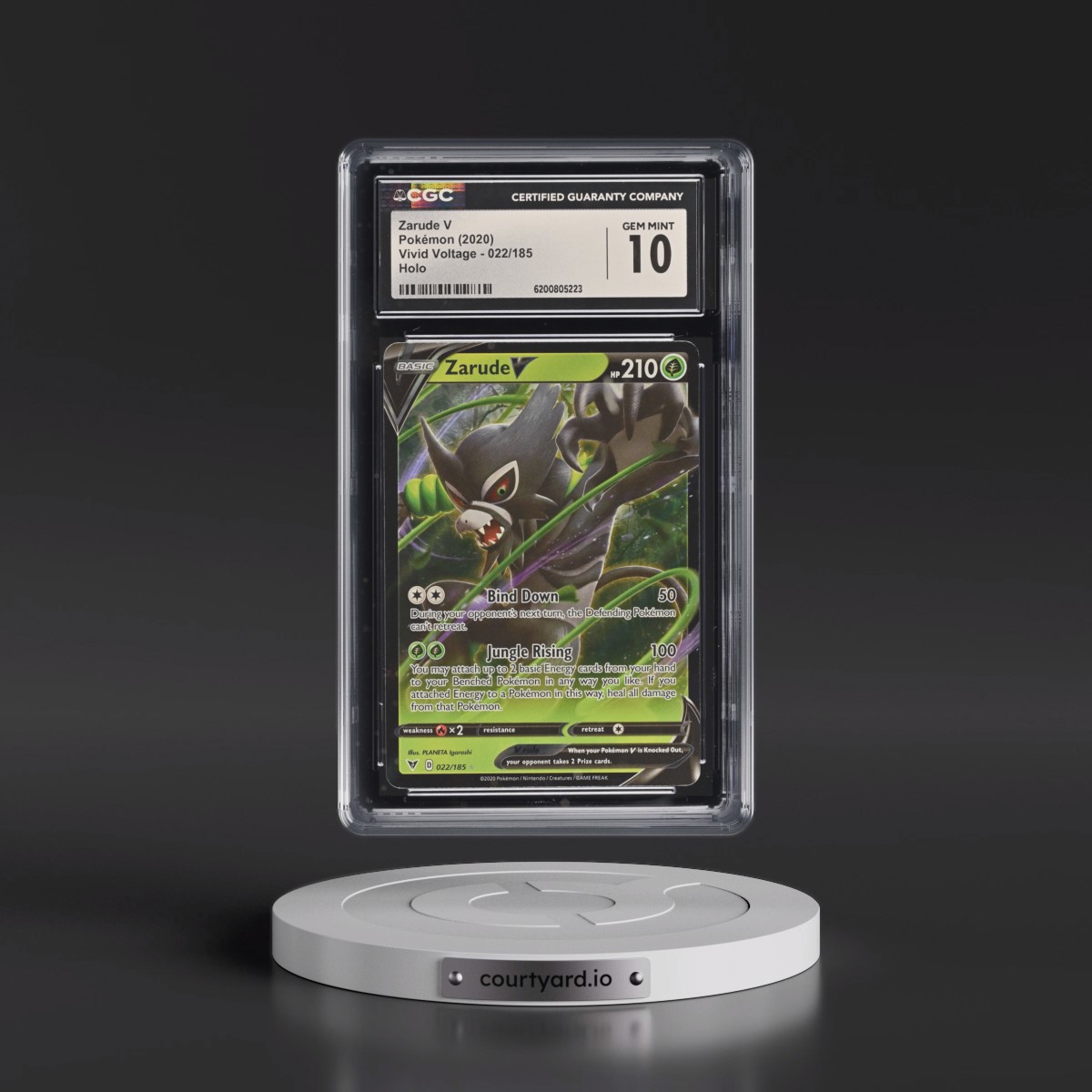 2020 Vivid Voltage #022/185 Zarude V - Holo (CGC 10 GEM MINT)