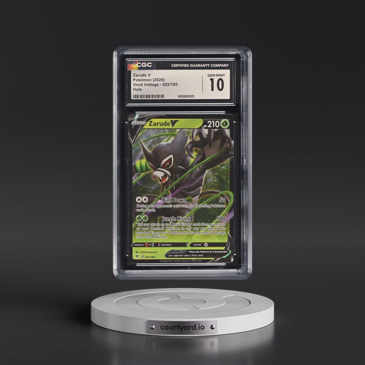 2020 Vivid Voltage #022/185 Zarude V - Holo (CGC 10 GEM MINT)