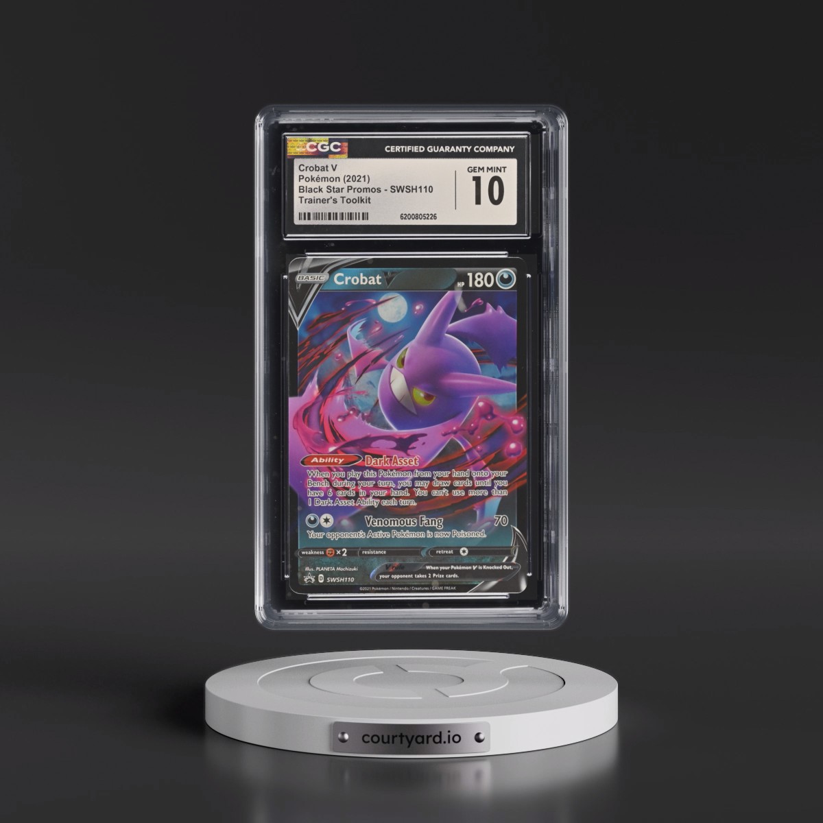 2017 Black Star Promos - Sword & Shield #SWSH110 Crobat V - Trainer's Toolkit (Holo) (CGC 10 GEM MINT)