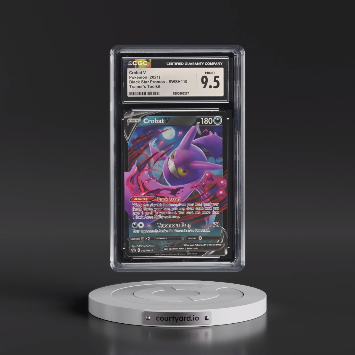 2017 Black Star Promos - Sword & Shield #SWSH110 Crobat V - Trainer's Toolkit (Holo) (CGC 9.5 MINT+)