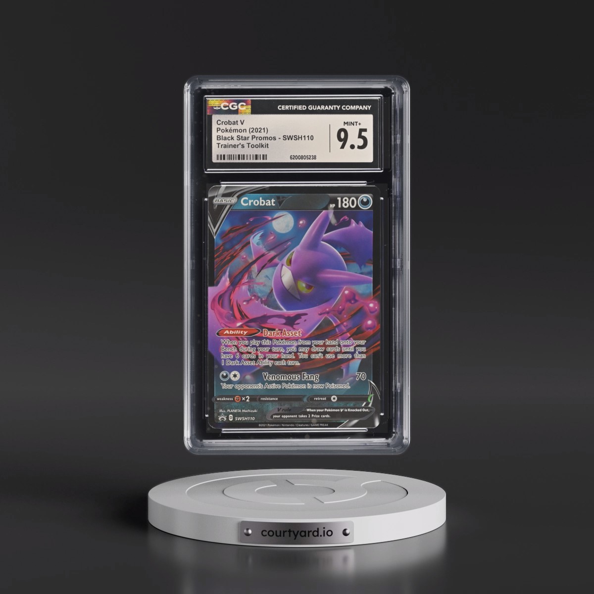 2017 Black Star Promos - Sword & Shield #SWSH110 Crobat V - Trainer's Toolkit (Holo) (CGC 9.5 MINT+)