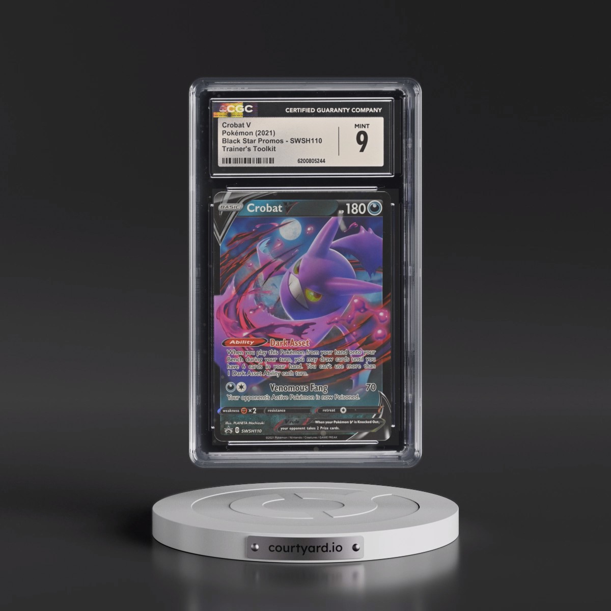 2017 Black Star Promos - Sword & Shield #SWSH110 Crobat V - Trainer's Toolkit (Holo) (CGC 9 MINT)