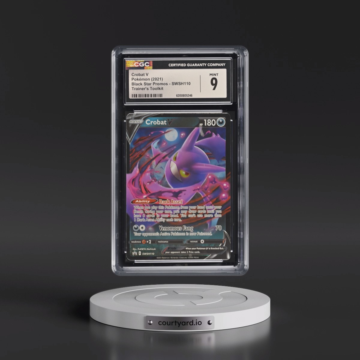 2017 Black Star Promos - Sword & Shield #SWSH110 Crobat V - Trainer's Toolkit (Holo) (CGC 9 MINT)