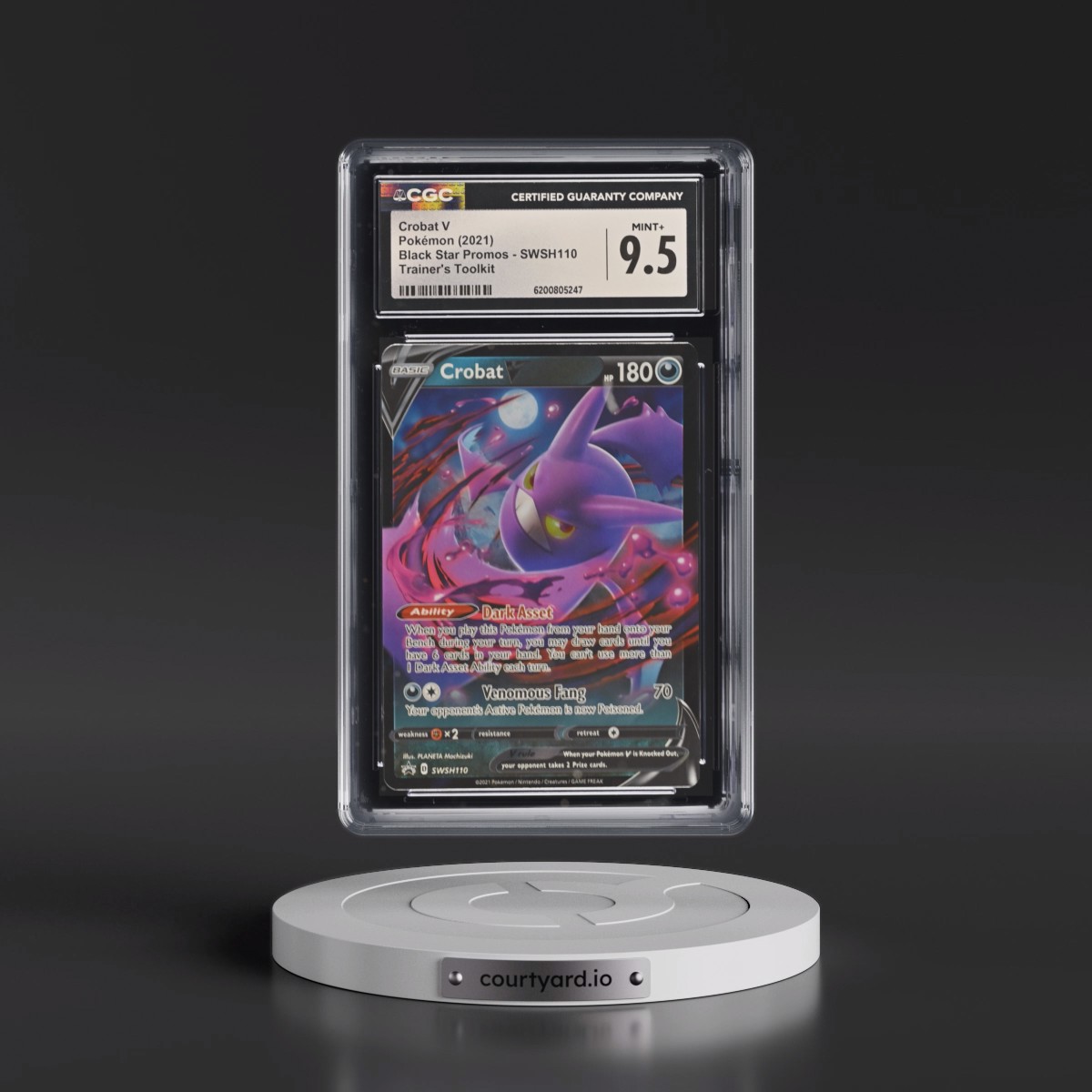 2017 Black Star Promos - Sword & Shield #SWSH110 Crobat V - Trainer's Toolkit (Holo) (CGC 9.5 MINT+)