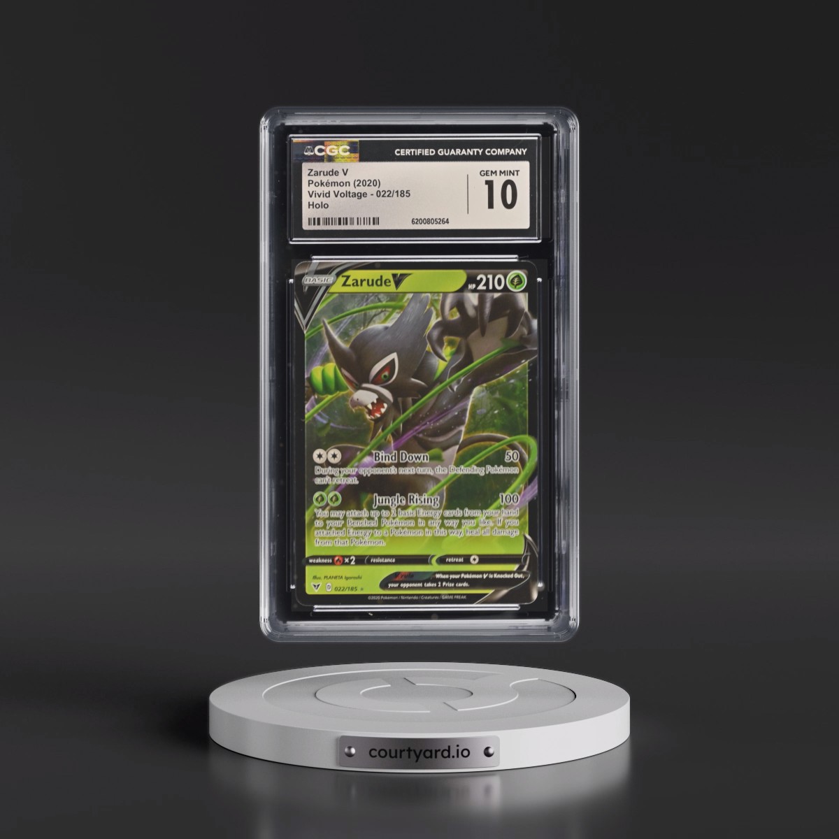 2020 Vivid Voltage #022/185 Zarude V - Holo (CGC 10 GEM MINT)
