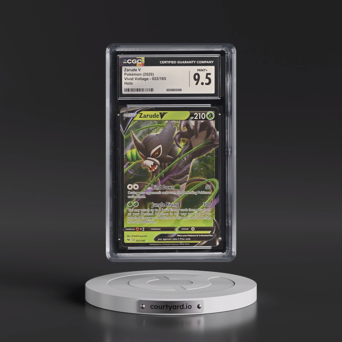 2020 Vivid Voltage #022/185 Zarude V - Holo (CGC 9.5 MINT+)