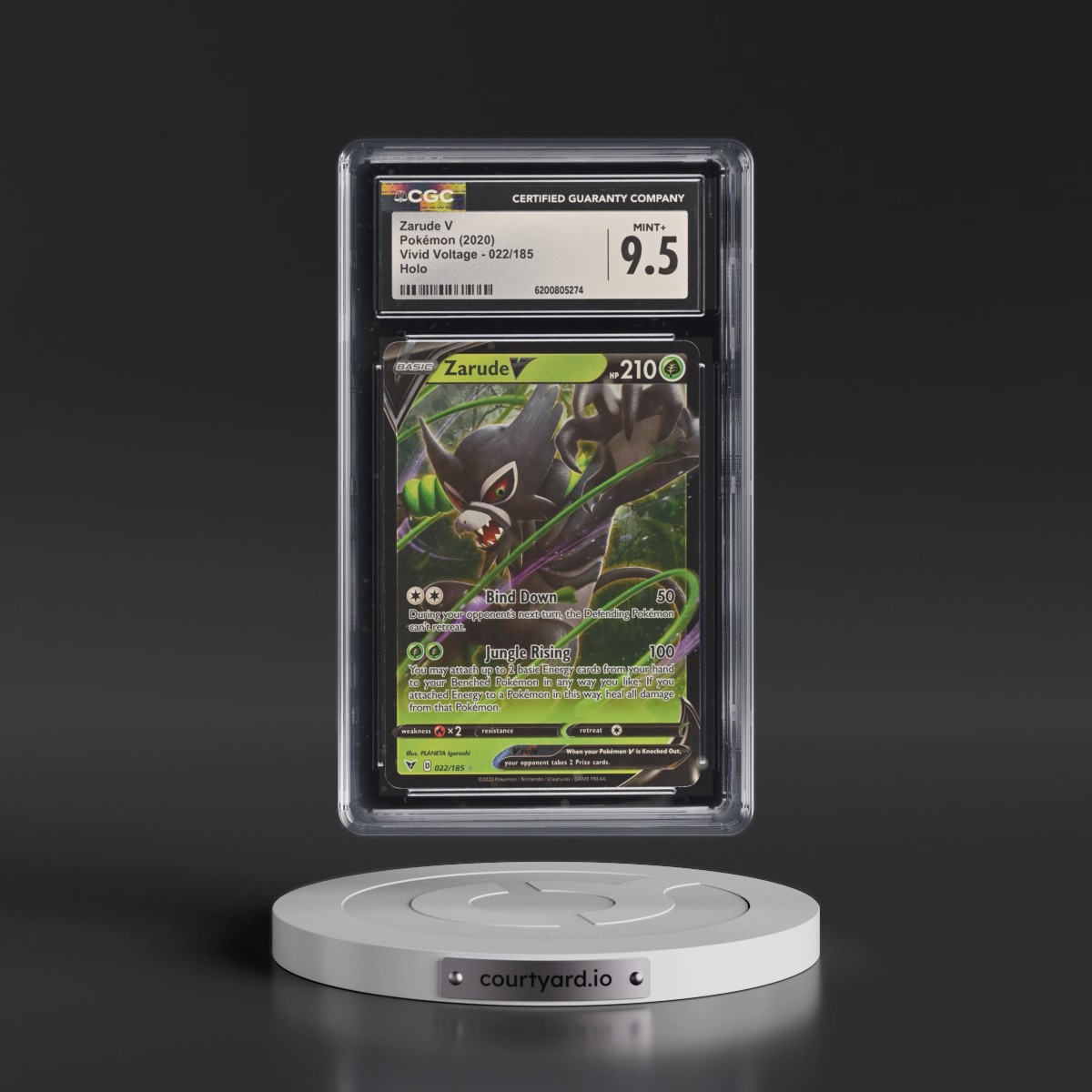 2020 Vivid Voltage #022/185 Zarude V - Holo (CGC 9.5 MINT+)