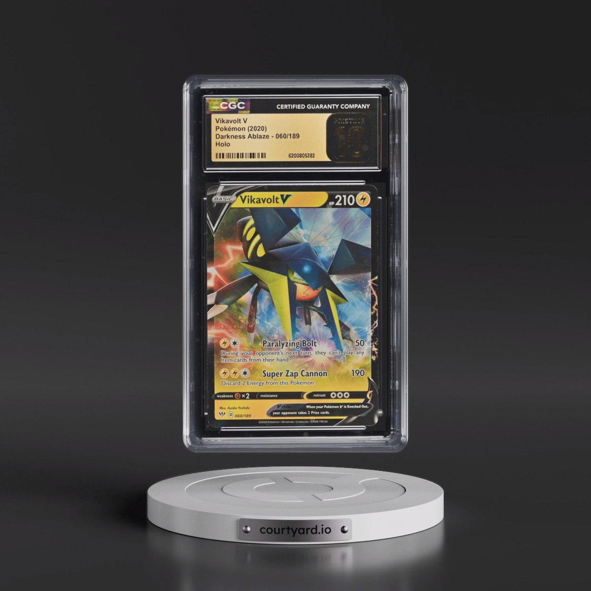 2020 Darkness Ablaze #060/189 Vikavolt V - Holo (CGC 10 PRISTINE)