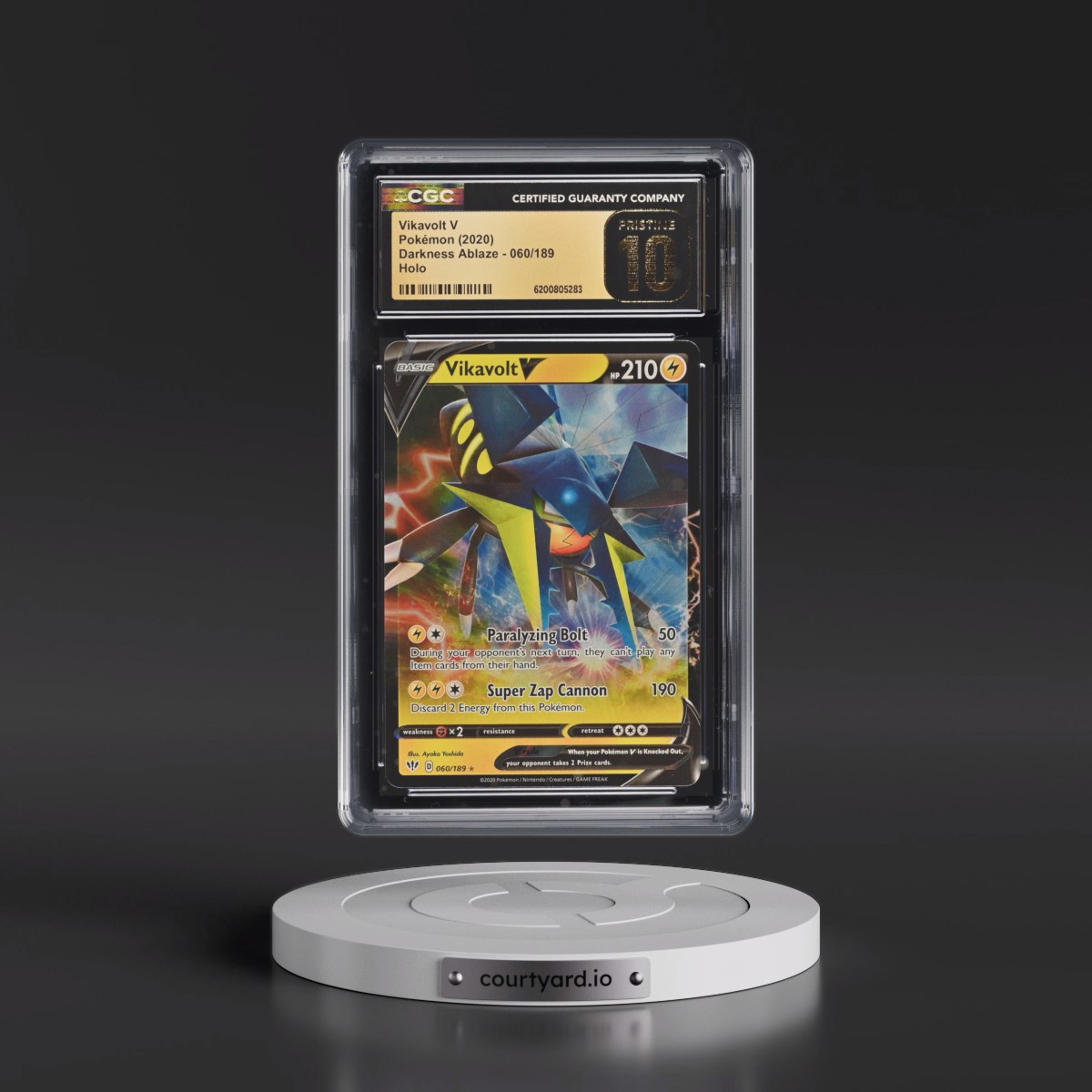 2020 Darkness Ablaze #060/189 Vikavolt V - Holo (CGC 10 PRISTINE)