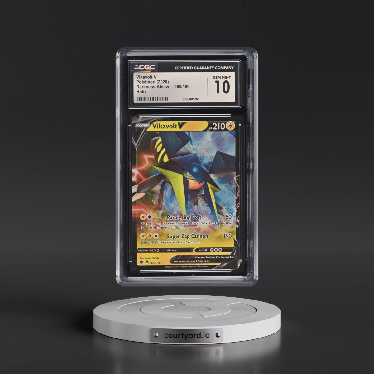 2020 Darkness Ablaze #060/189 Vikavolt V - Holo (CGC 10 GEM MINT)