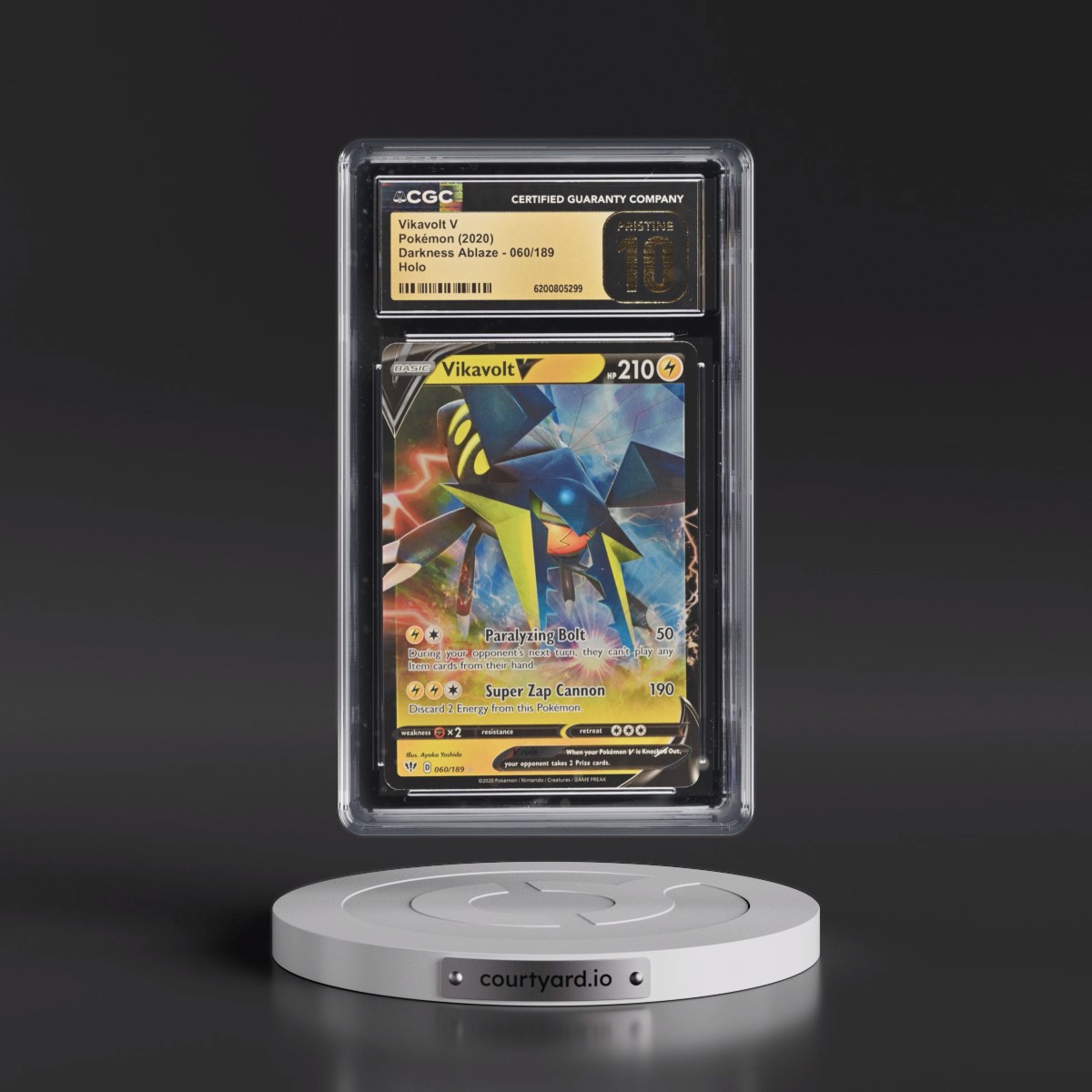 2020 Darkness Ablaze #060/189 Vikavolt V - Holo (CGC 10 PRISTINE)