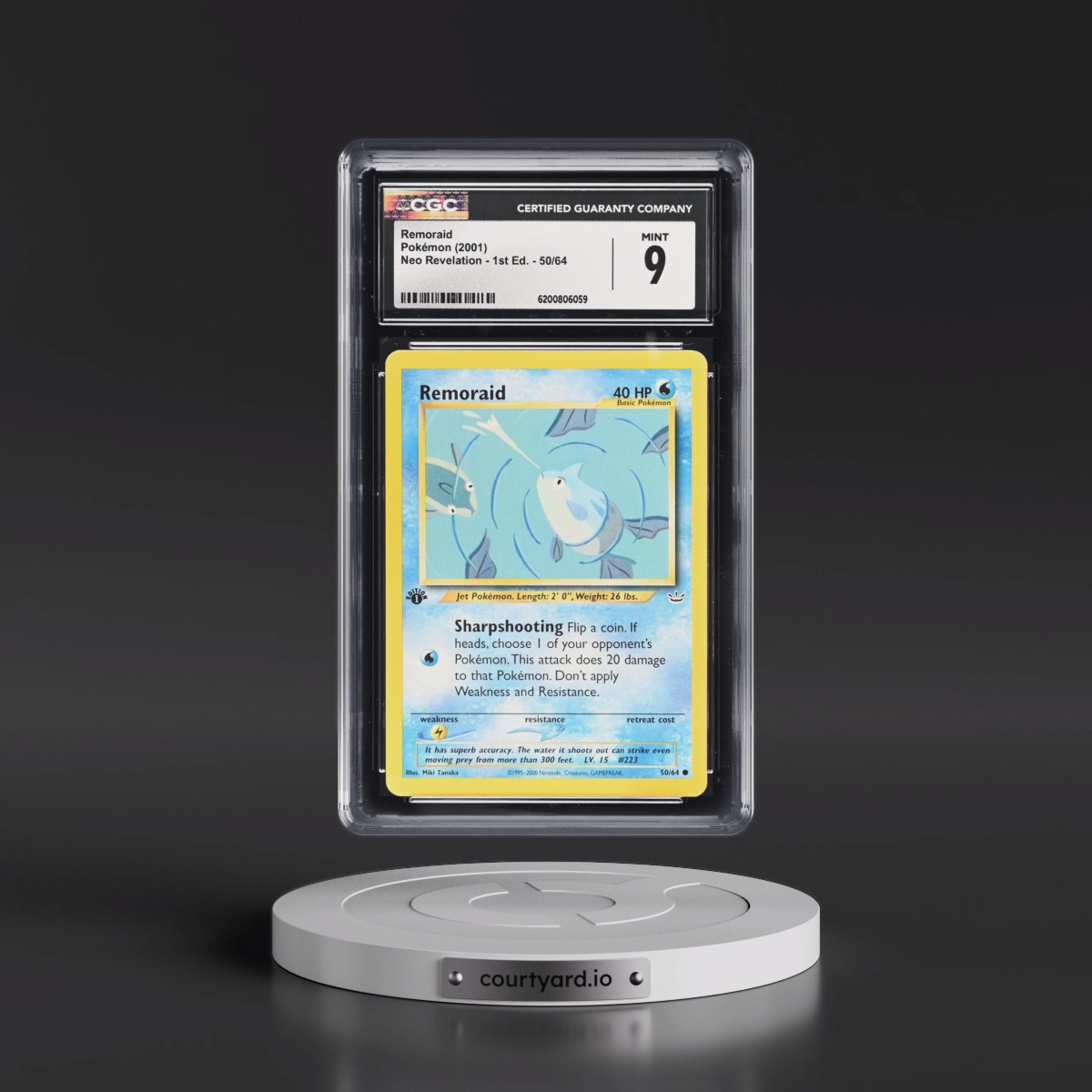 2001 Neo Revelation #50/64 Remoraid - 1st Edition (CGC 9 MINT)