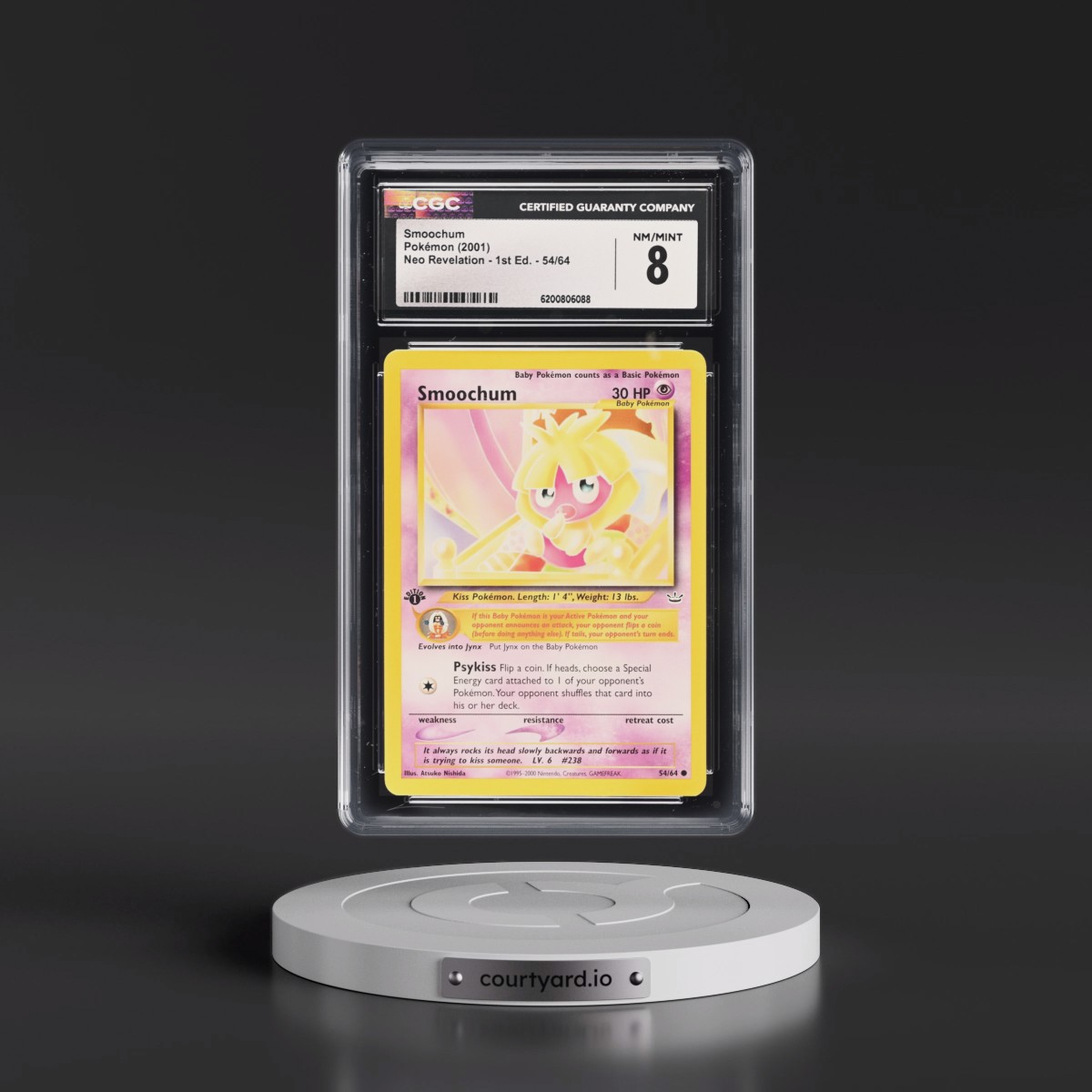 2001 Neo Revelation Smoochum - 1st Edition #54/64 CGC 8