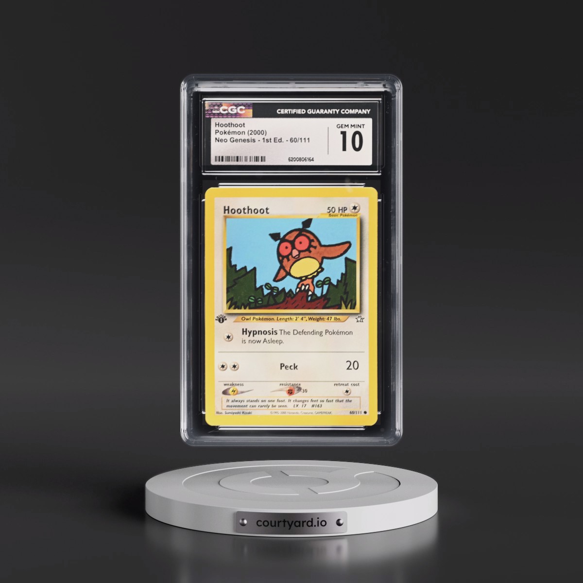 2000 Neo Genesis #60/111 Hoothoot - 1st Edition (CGC 10 GEM MINT)