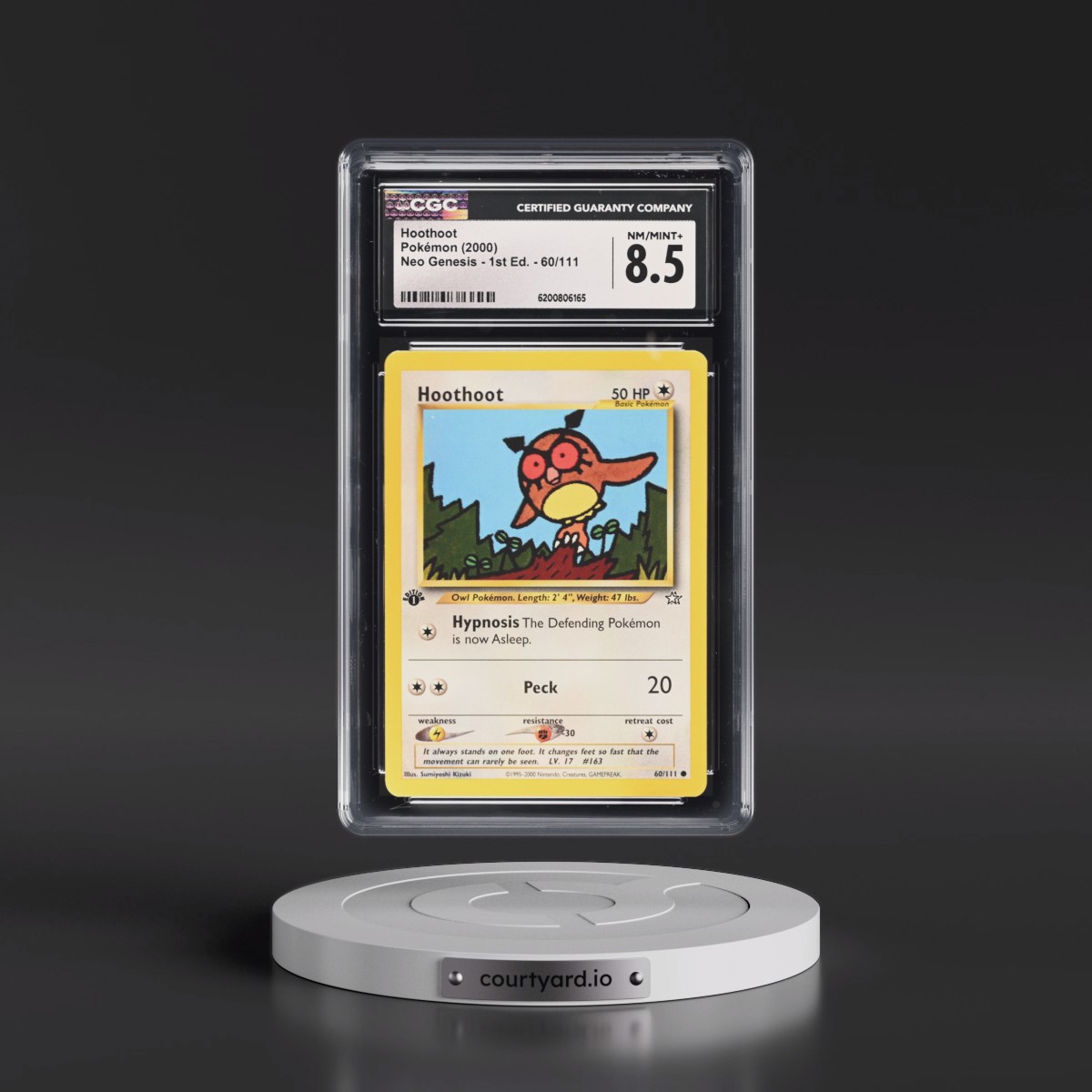2000 Neo Genesis #60/111 Hoothoot - 1st Edition (CGC 8.5 NM-MT+)