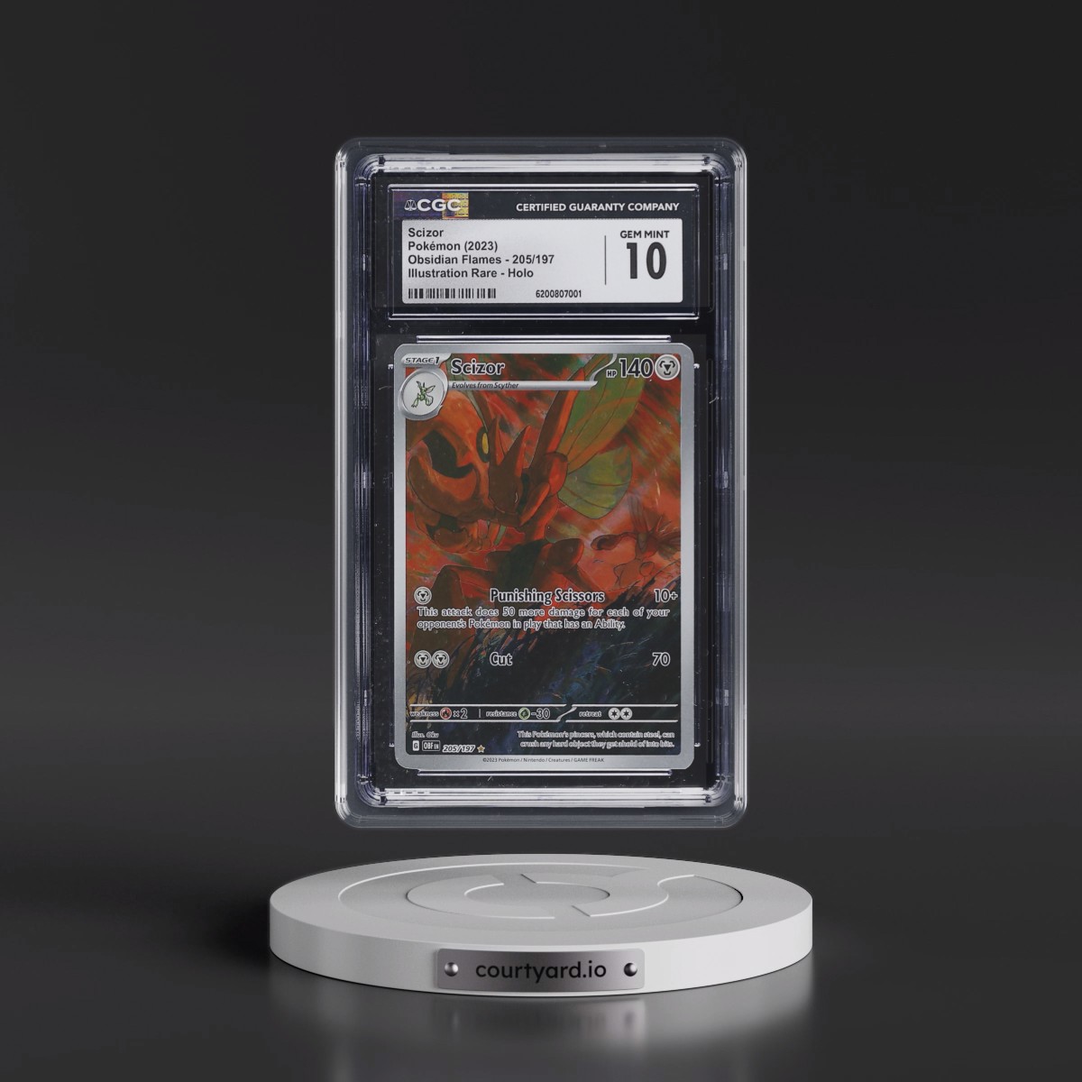 2023 Obsidian Flames - OBF EN #205/197 Scizor - Illustration Rare Holo (CGC 10 GEM MINT)