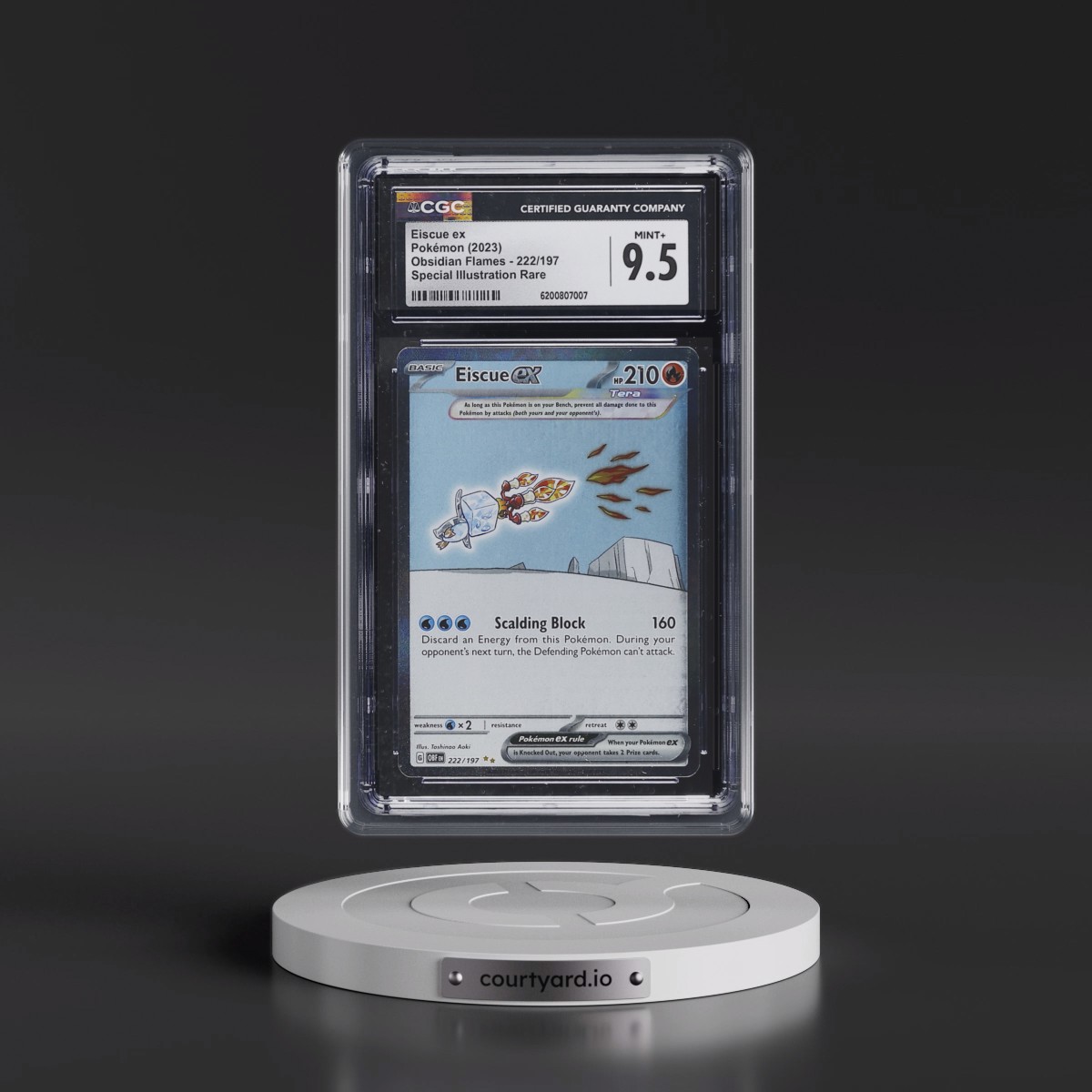 2023 Obsidian Flames - OBF EN #222/197 Eiscue ex - Special Illustration Rare (Holo) (CGC 9.5 MINT+)