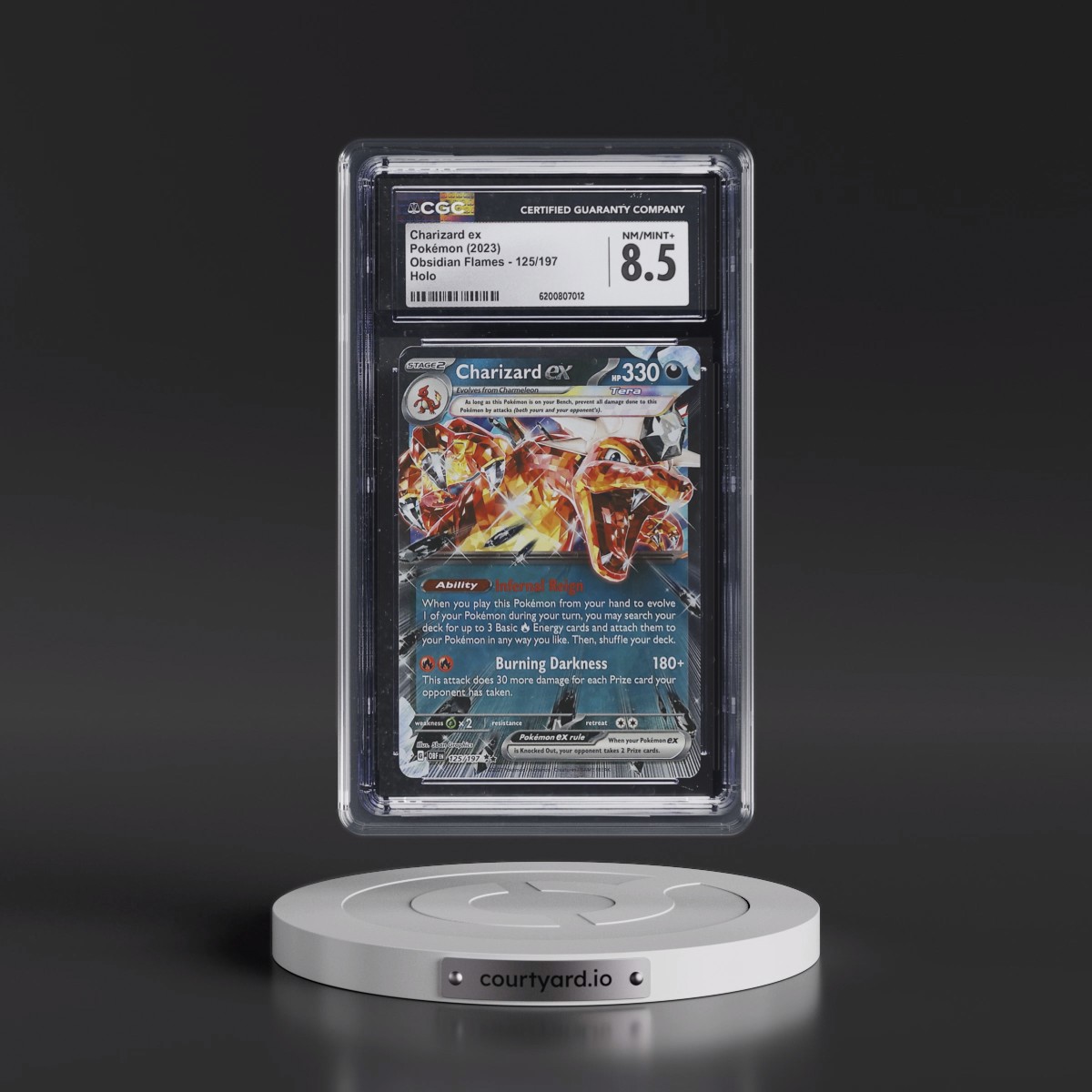 2023 Obsidian Flames - OBF EN #125/197 Charizard ex - Holo (CGC 8.5 NM-MT+)