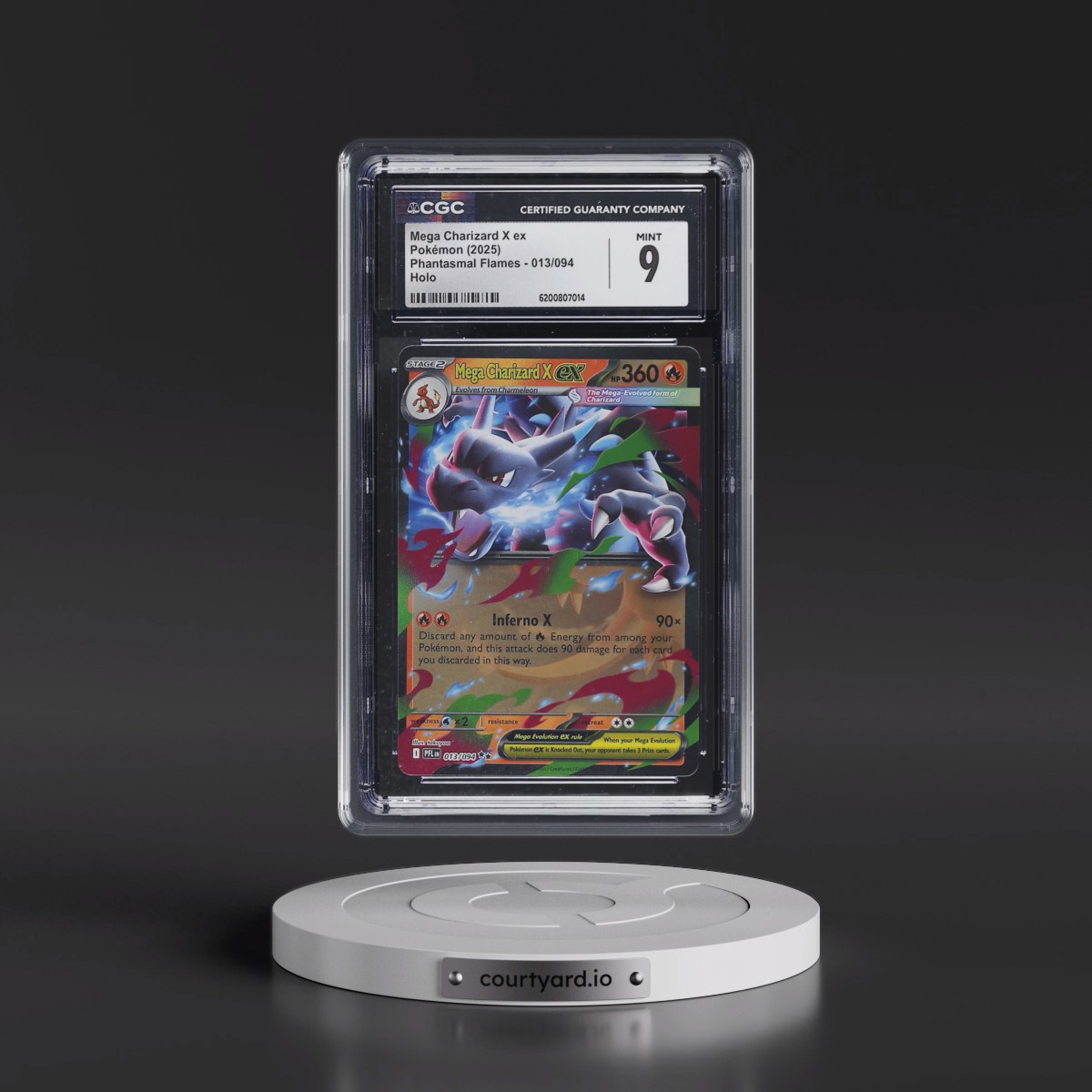 2025 Phantasmal Flames - PFL EN #013/094 Mega Charizard X ex - Holo (CGC 9 MINT)