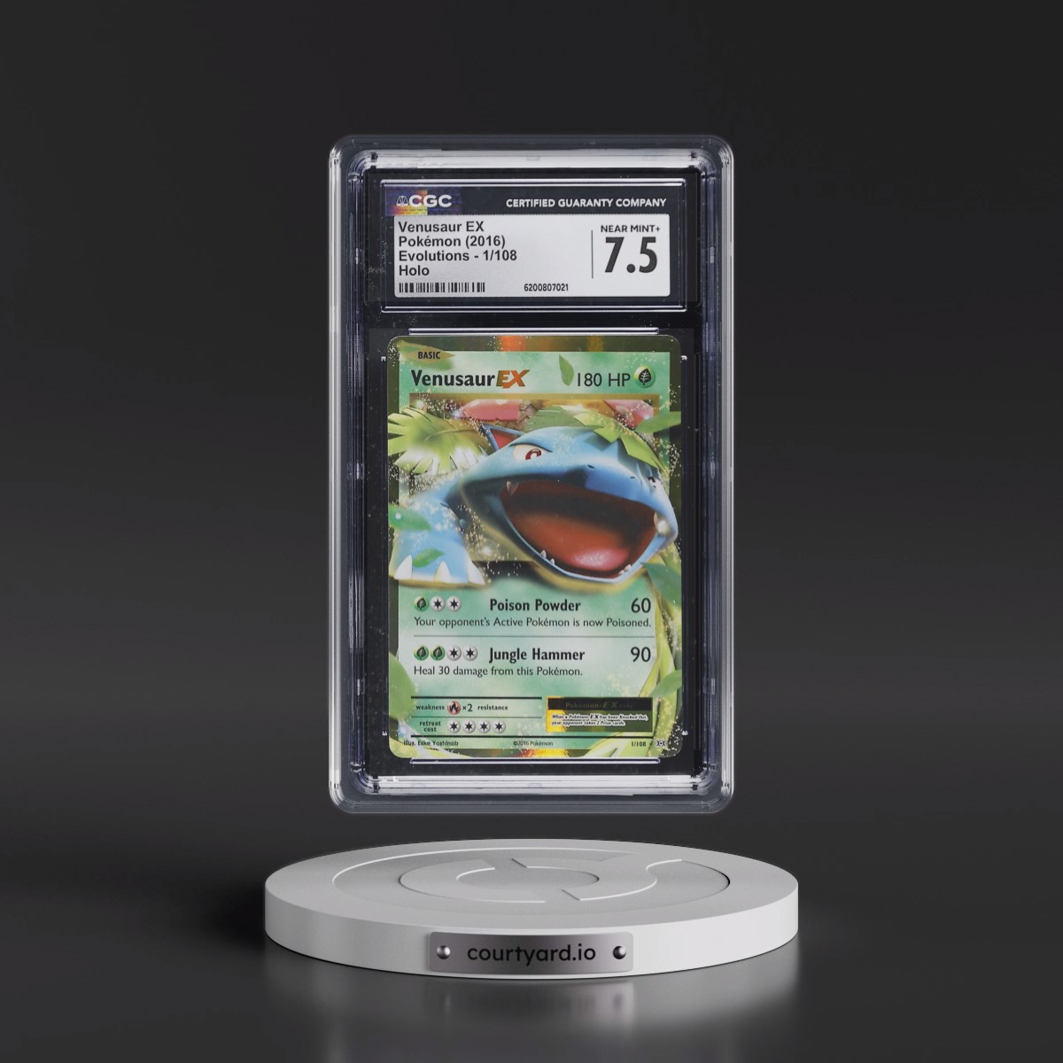 2016 Evolutions #1/108 Venusaur EX - Holo (CGC 7.5 NM+)