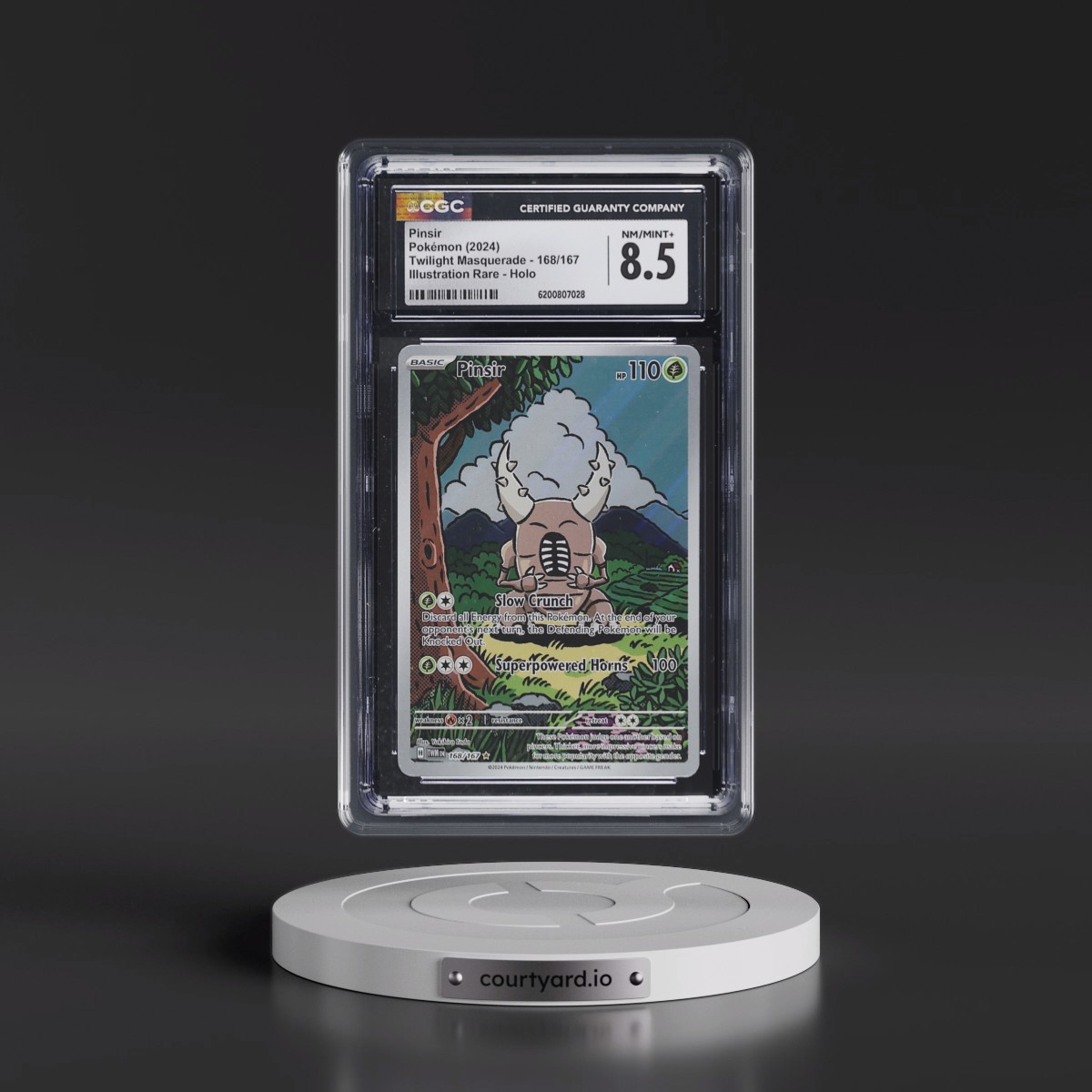 2024 Twilight Masquerade - TWM EN #168/167 Pinsir - Illustration Rare Holo (CGC 8.5 NM-MT+)