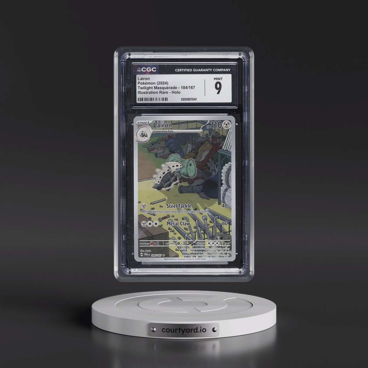 2024 Twilight Masquerade - TWM EN #184/167 Lairon - Illustration Rare Holo (CGC 9 MINT)