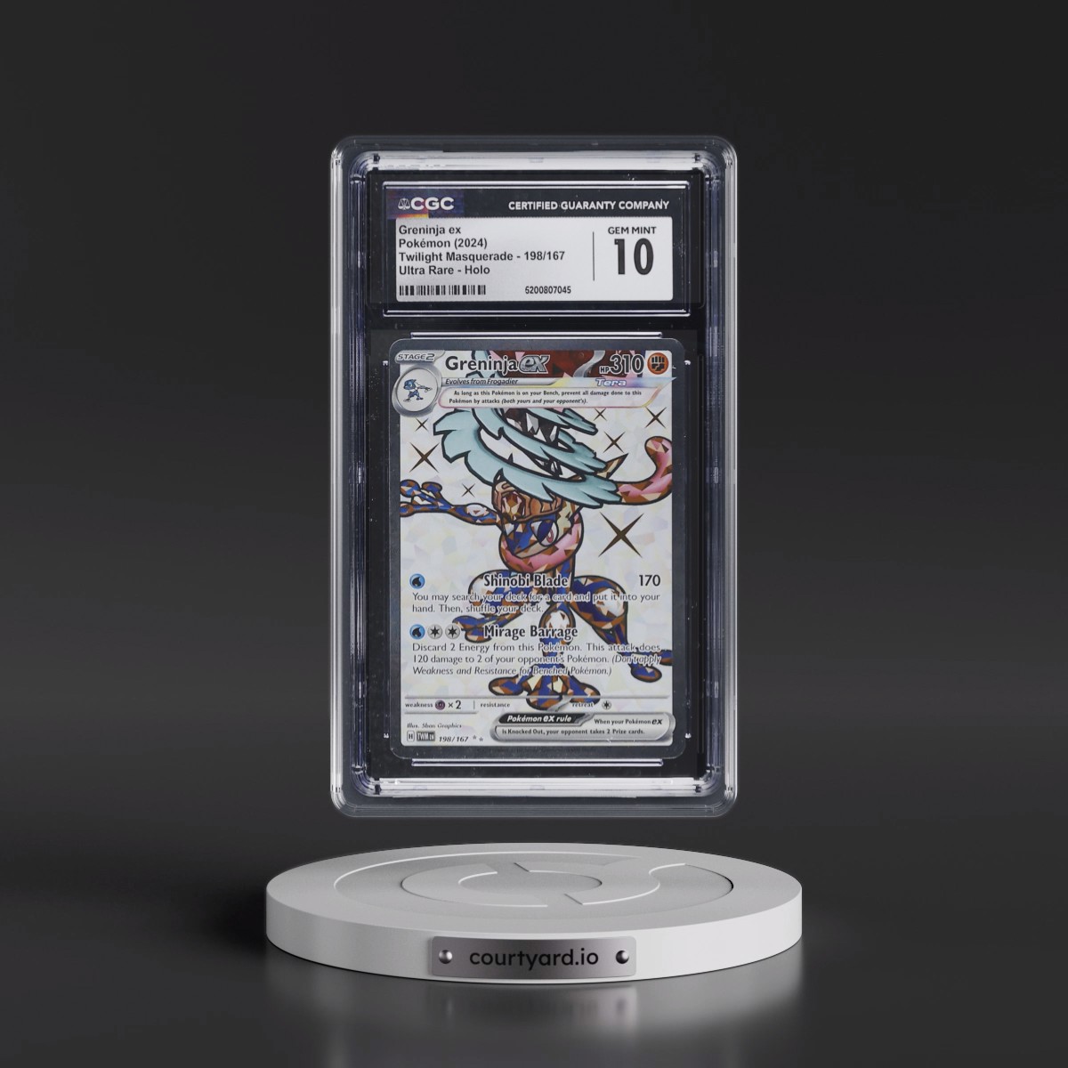 2024 Twilight Masquerade - TWM EN #198/167 Greninja ex - Ultra Rare Holo (CGC 10 GEM MINT)