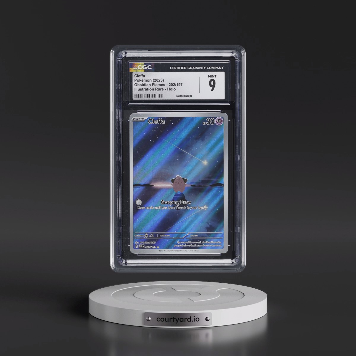 2023 Obsidian Flames - OBF EN #202/197 Cleffa - Illustration Rare Holo (CGC 9 MINT)