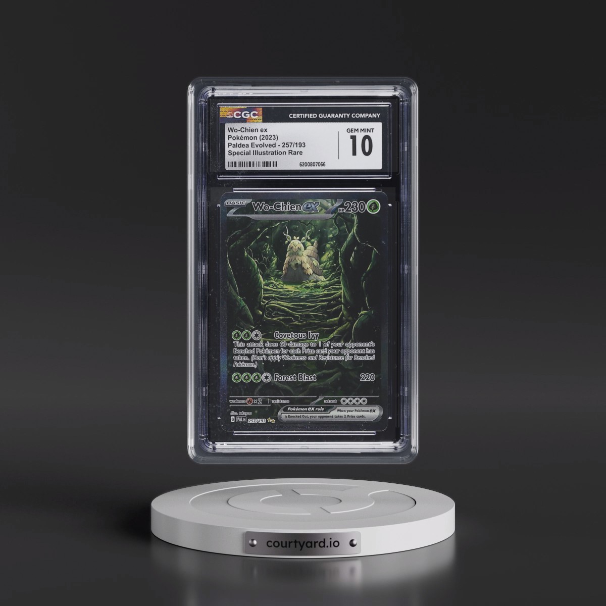 2023 Paldea Evolved - PAL EN #257/193 Wo-Chien ex - Special Illustration Rare (Holo) (CGC 10 GEM MINT)