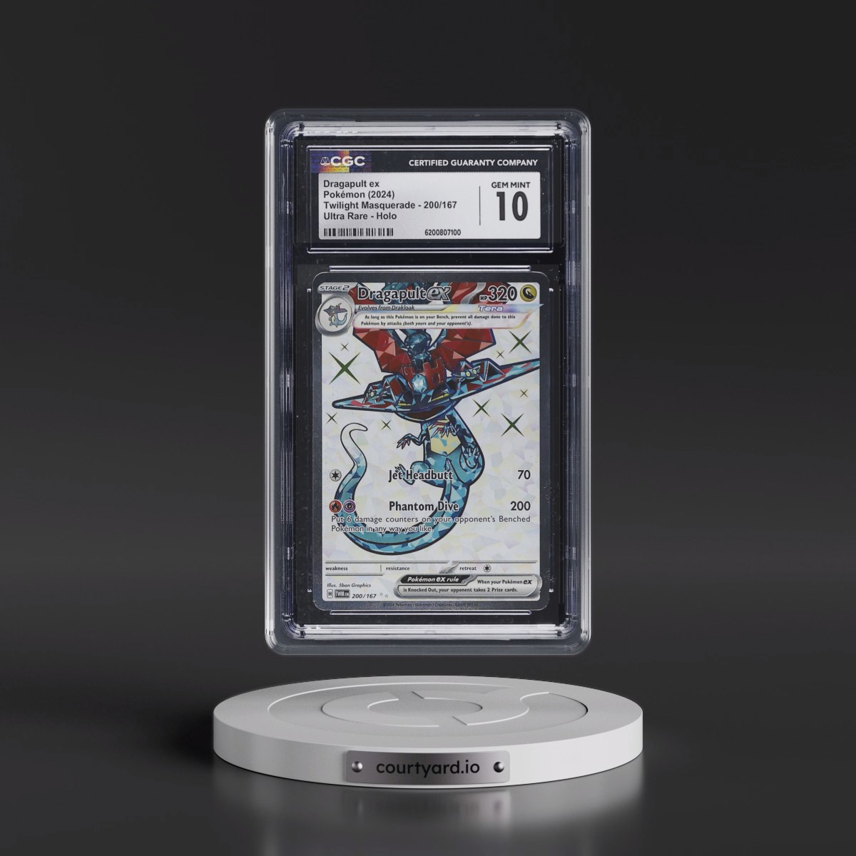 2024 Twilight Masquerade - TWM EN #200/167 Dragapult ex - Ultra Rare Holo (CGC 10 GEM MINT)