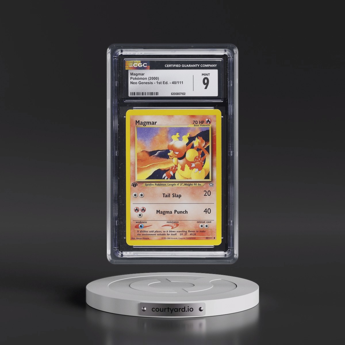 2000 Neo Genesis Magmar - 1st Edition #40/111 CGC 9