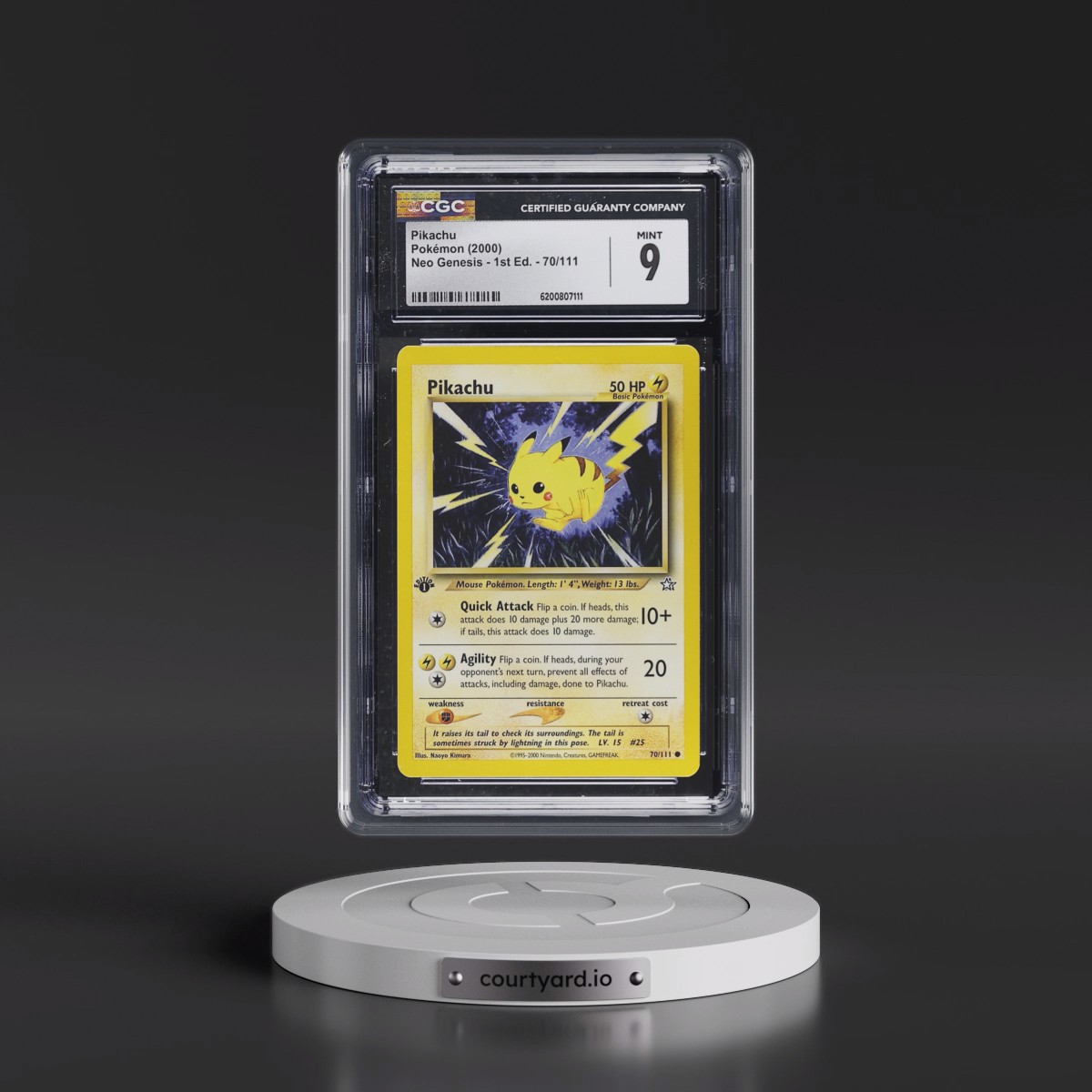 2000 Neo Genesis #70/111 Pikachu - 1st Edition (CGC 9 MINT)
