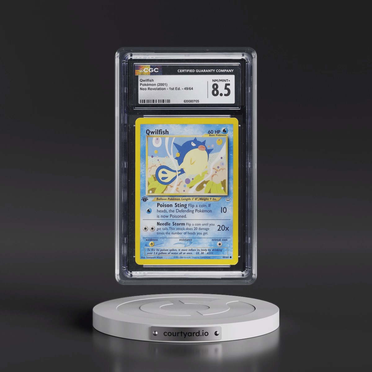 2001 Neo Revelation #49/64 Qwilfish - 1st Edition (CGC 8.5 NM-MT+)