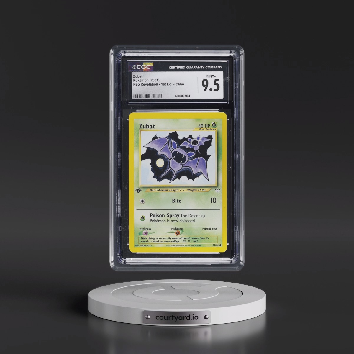 2001 Neo Revelation #59/64 Zubat - 1st Edition (CGC 9.5 MINT+)