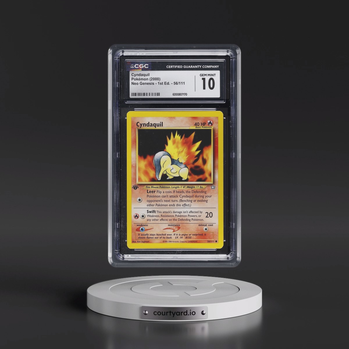 2000 Neo Genesis #56/111 Cyndaquil - 1st Edition (CGC 10 GEM MINT)