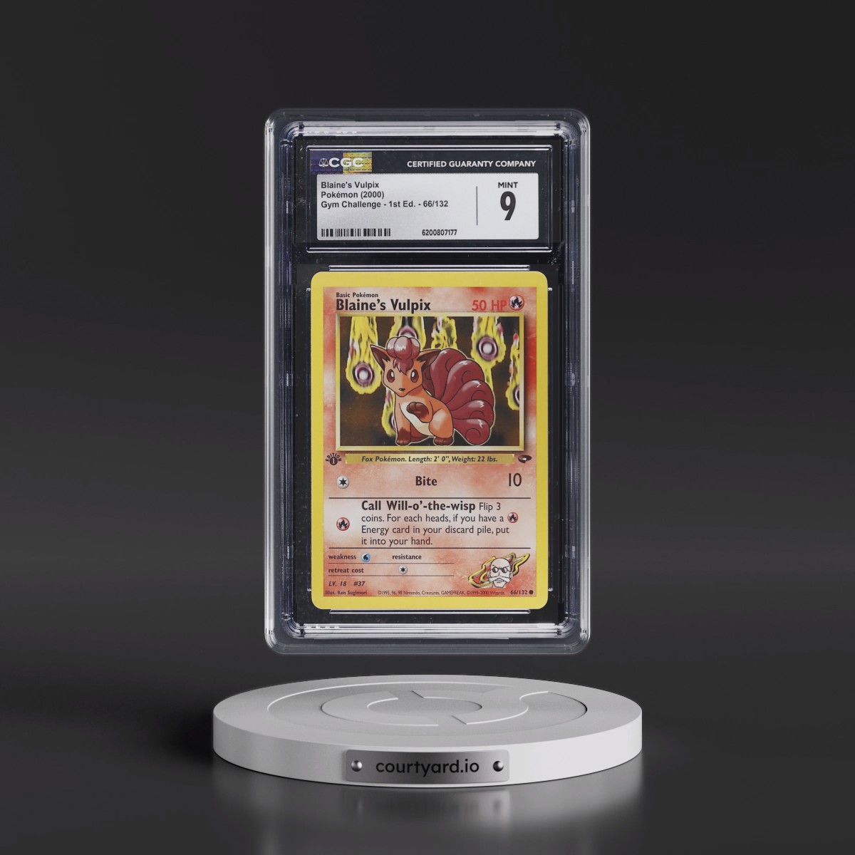 2000 Gym Challenge #66/132 Blaine's Vulpix - 1st Edition 1st Edition (CGC 9 MINT)