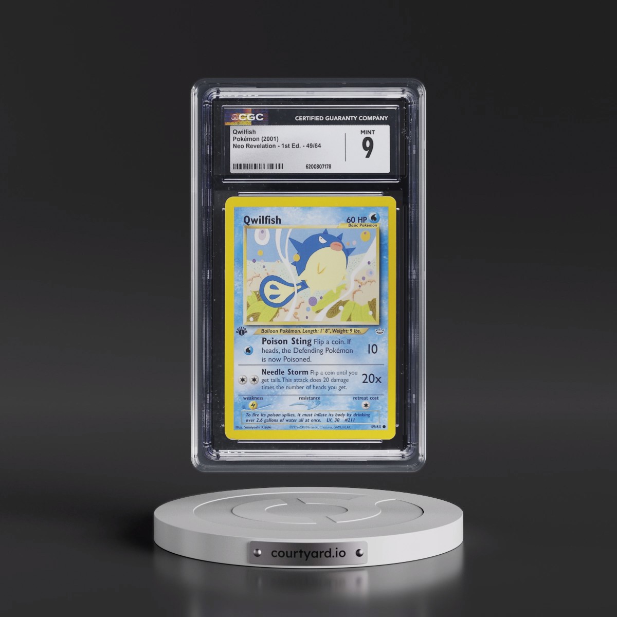 2001 Neo Revelation #49/64 Qwilfish - 1st Edition (CGC 9 MINT)