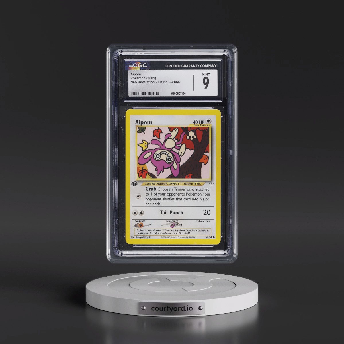 2001 Neo Revelation #41/64 Aipom - 1st Edition (CGC 9 MINT)